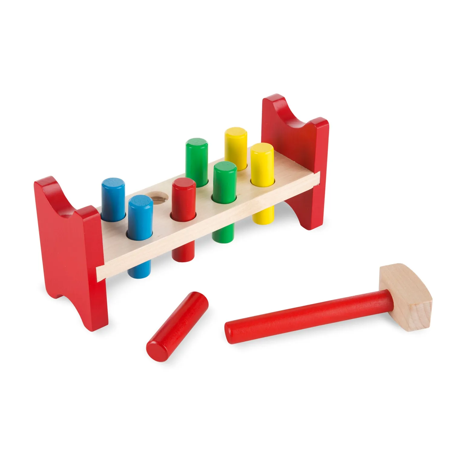 Melissa & Doug Pound-a-Peg hamerbank hout 8 pinnen
