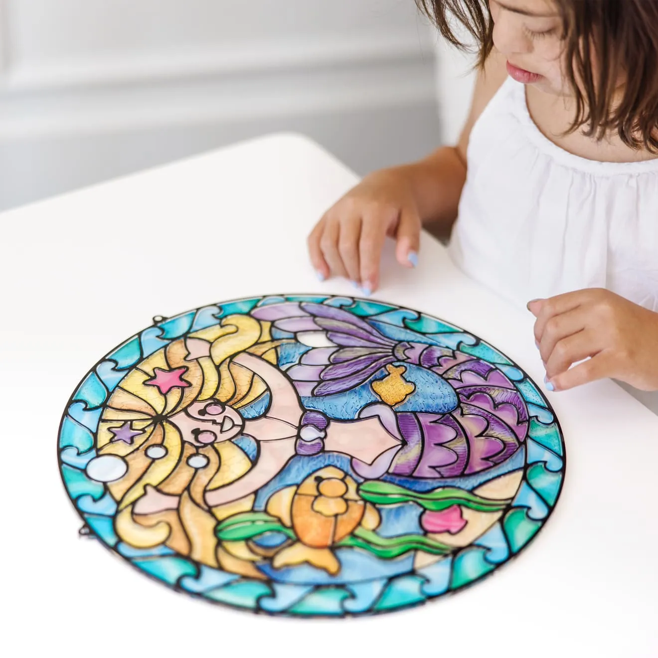 Melissa & Doug Stained Glass Mermaid raamhanger 3-5 jaar