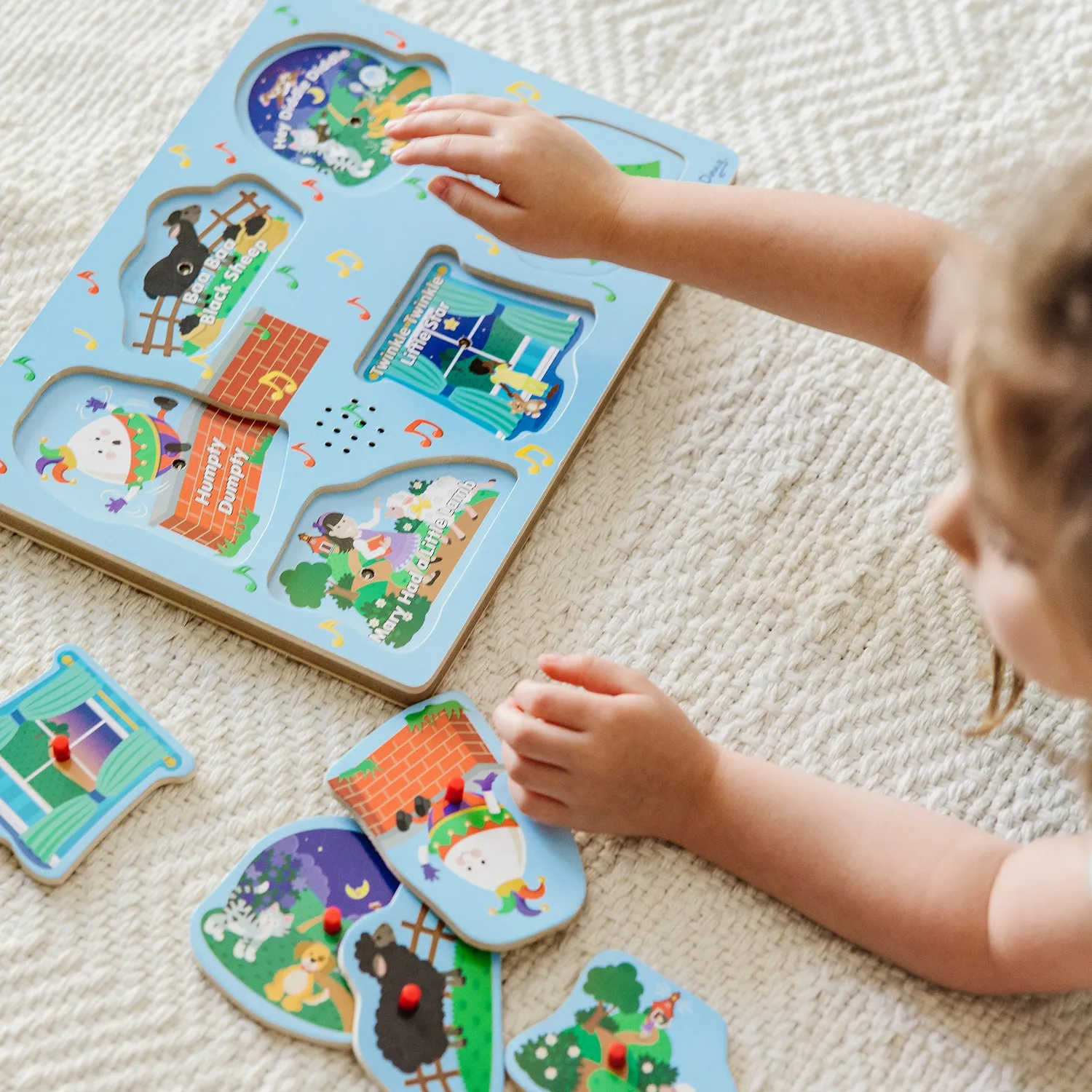 Melissa & Doug Nursery Rhymes 2 geluidspuzzel 6 stukjes houten