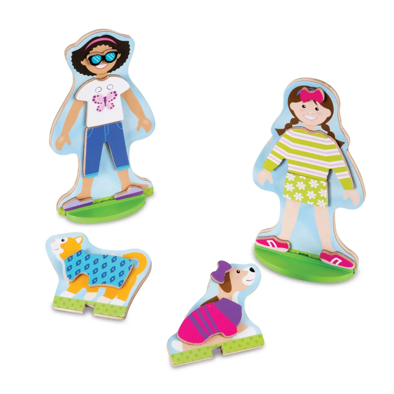 Melissa & Doug Best Friends magnetische aankleedpoppen 2 poppen hout