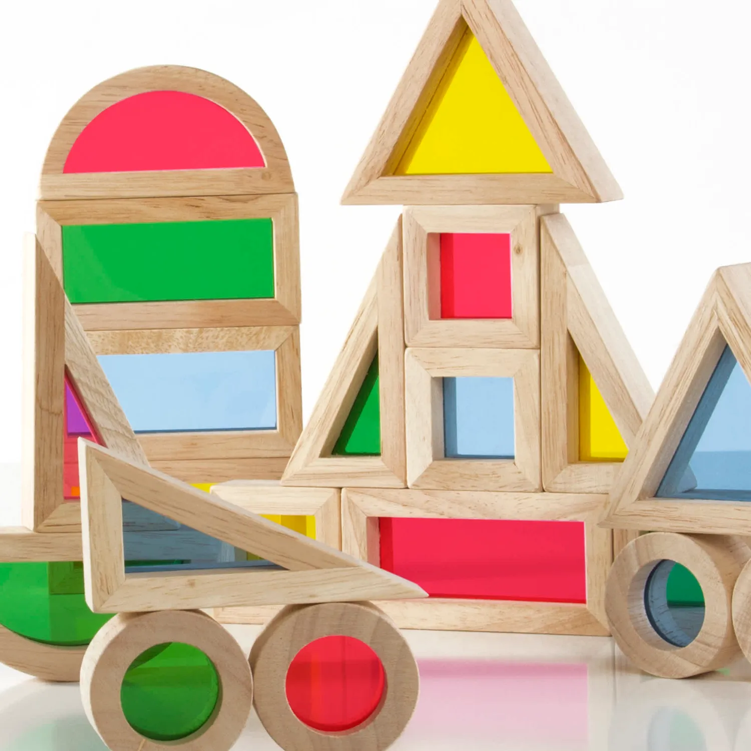 Guidecraft Jr Rainbow Blocks houten blokken kleuren