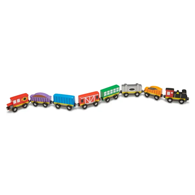 Melissa & Doug houten trein 8-delig magnetisch