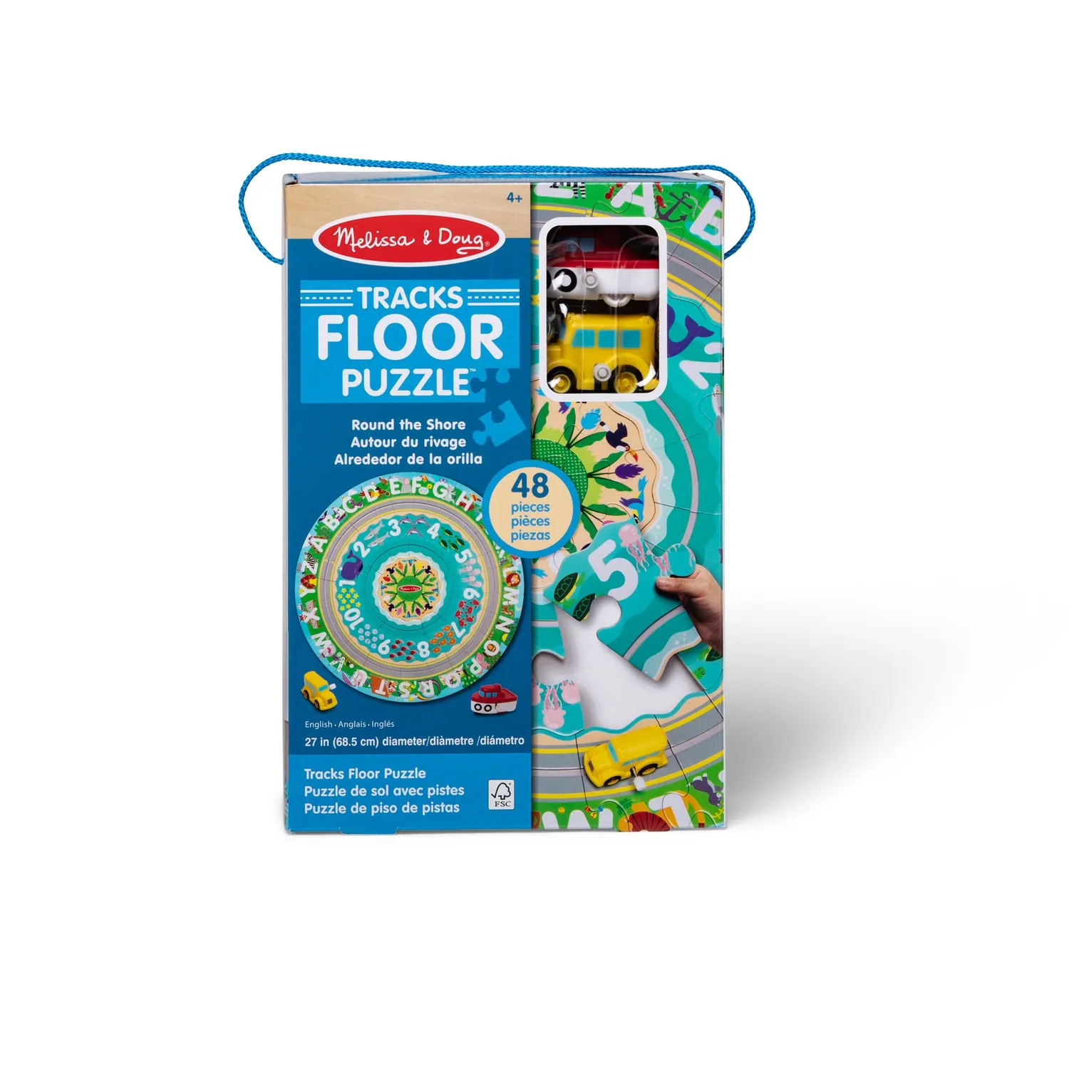 Melissa & Doug Round the Shore Tracks vloerpuzzel 48 stukjes leerzaam