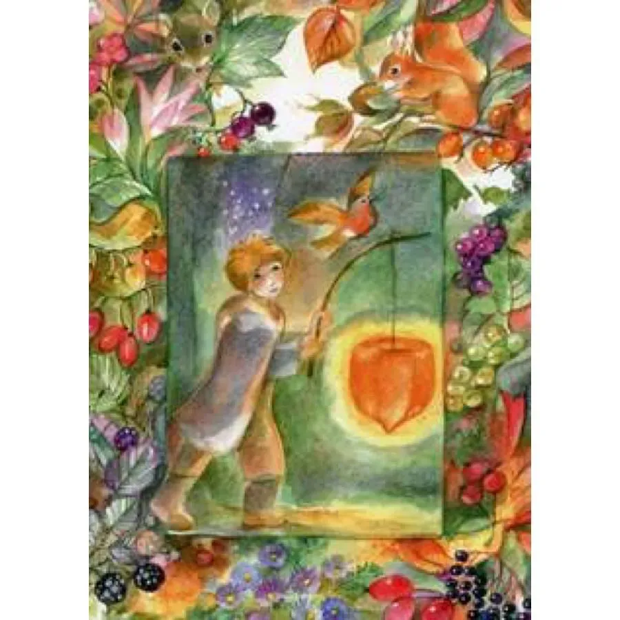 Ginger Fairy Marie-Laure Viriot Goldener Herbst kaart 10x15