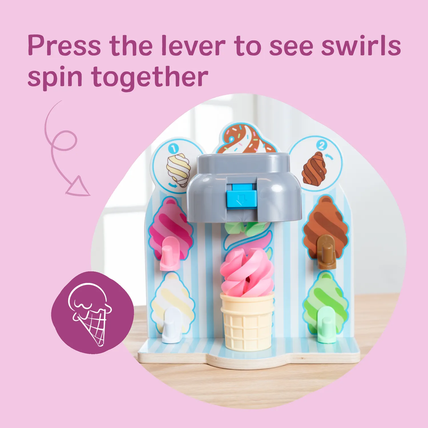 Melissa & Doug Swirl and Serve Ice Cream speelset houten