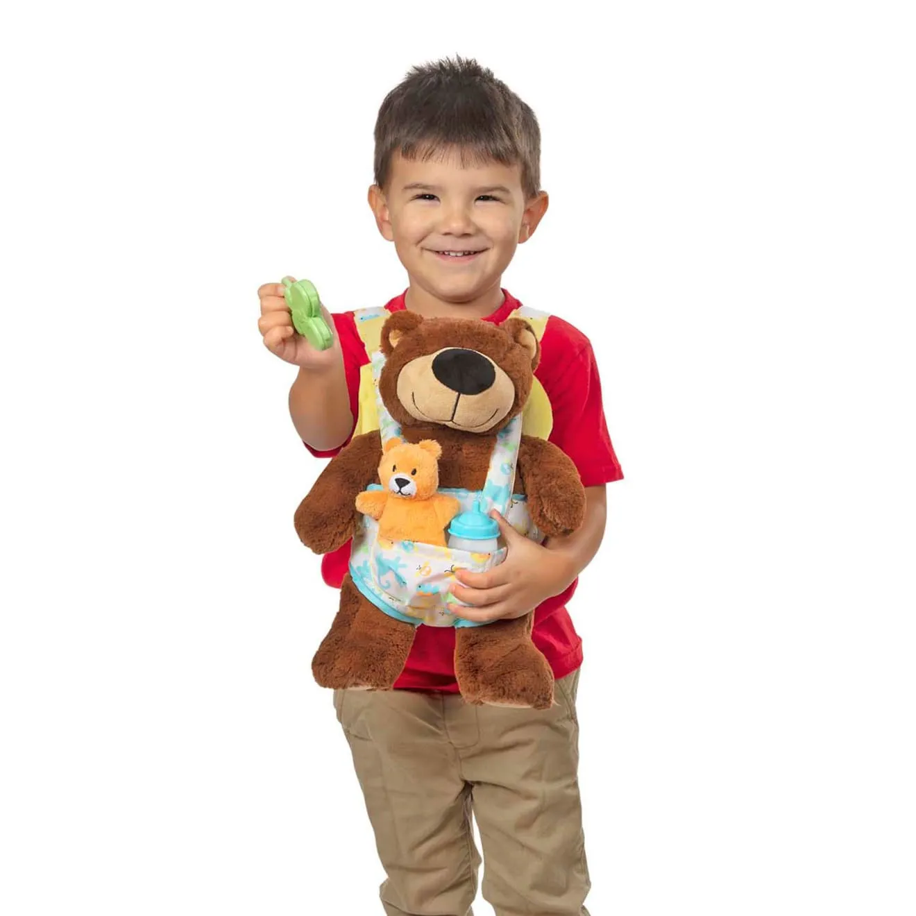Melissa & Doug Mine to Love draagzak poppenset met knuffel