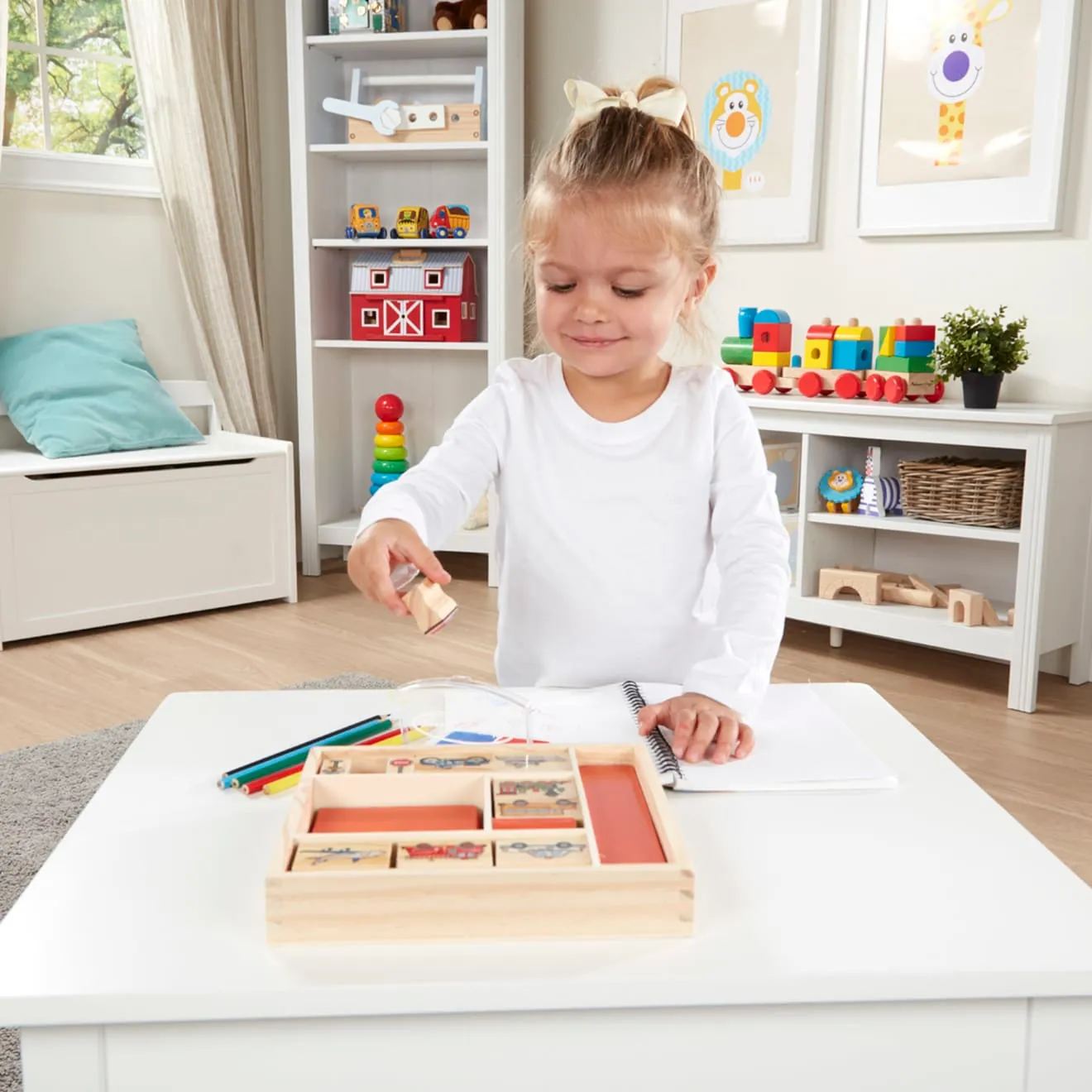Melissa & Doug Vehicles stempelset voertuigen met inktkussen