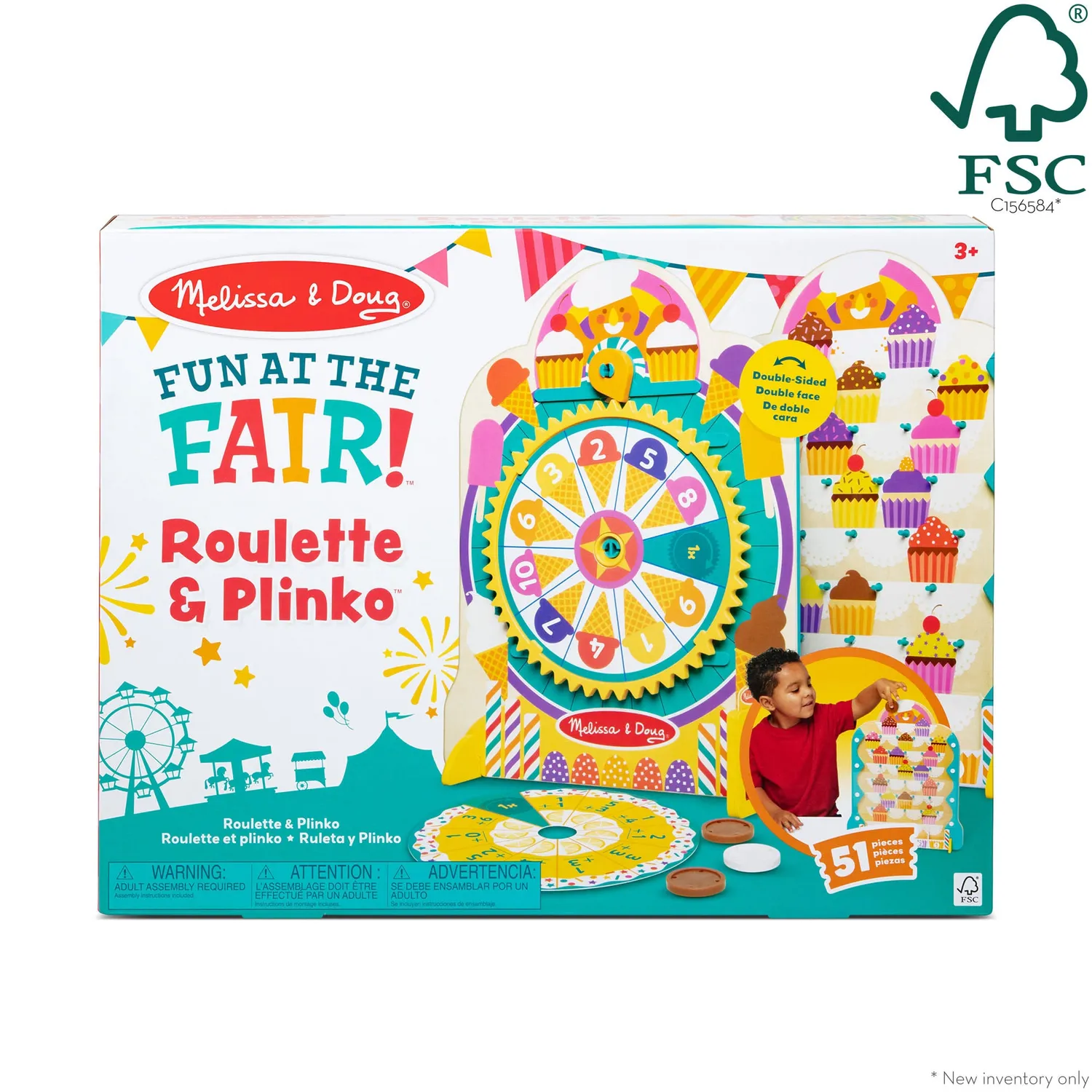 Melissa & Doug Fun at the Fair Roulette & Plinko spel