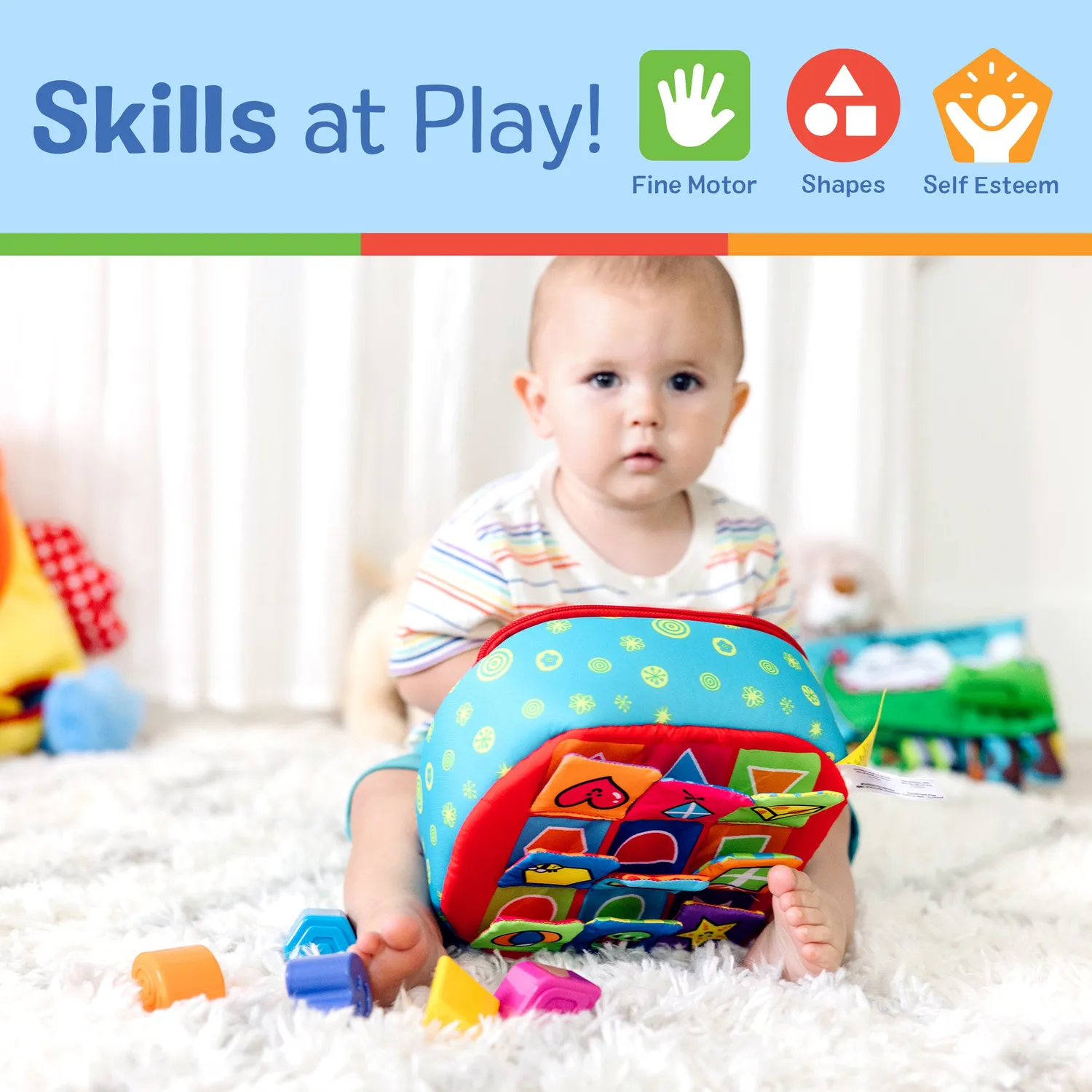 Melissa & Doug K's Kids Take-Along vormenstoof baby 9 vormen