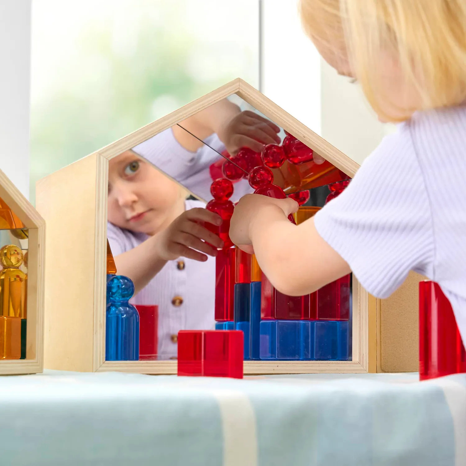 Guidecraft Nesting Mirror Houses spiegelblokken hout