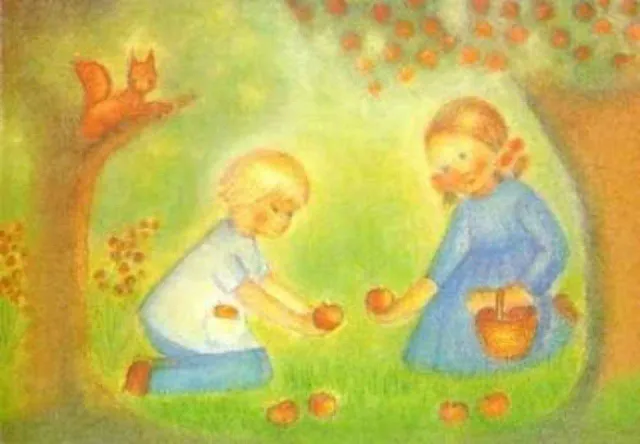 Ginger Fairy Ruth Elsässer Apfelernte kaart 10x15 cm