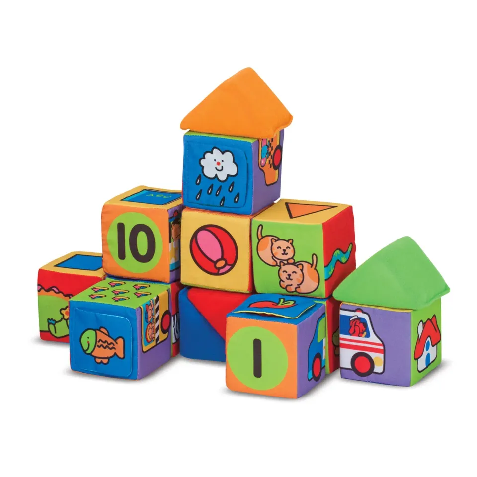 Melissa & Doug K's Kids Match and Build zachte blokken 14 stuks