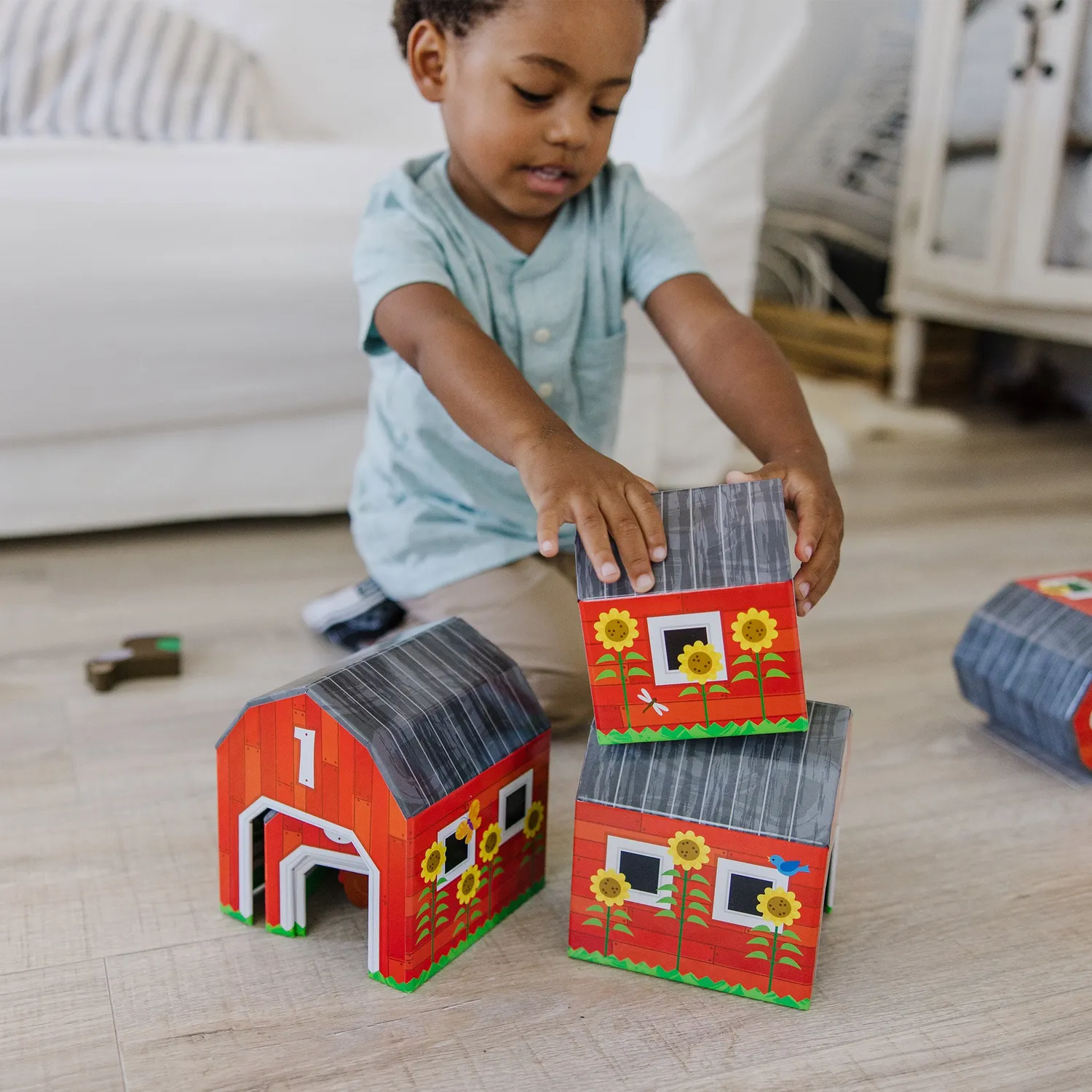 Melissa & Doug Nesting & Sorting Barns & Animals stapelblokken 6-delig 2-3 jaar