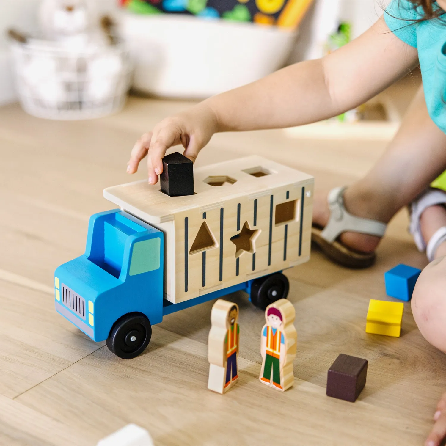 Melissa & Doug Shape-Sorting Dump Truck vormensorteerder hout
