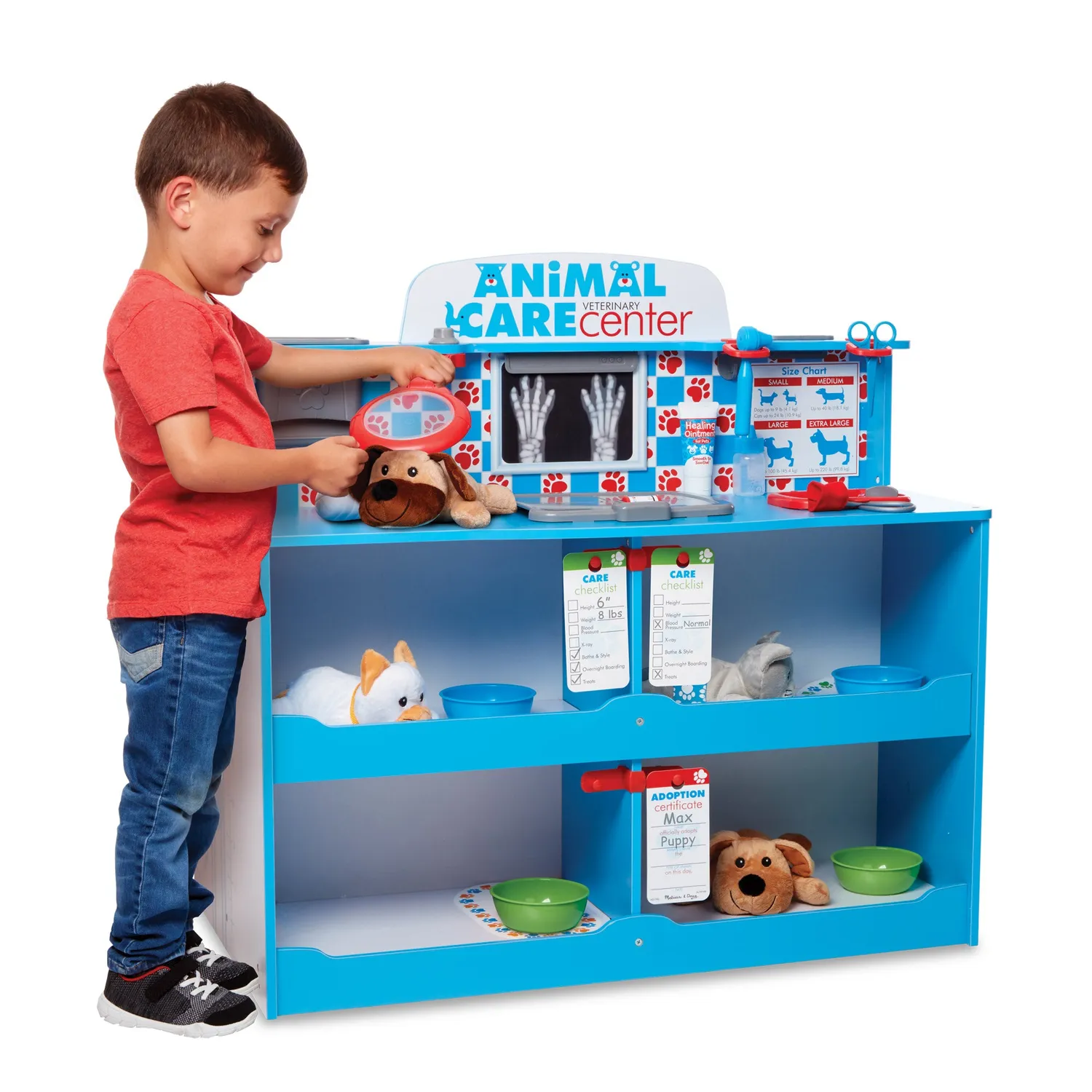 Melissa & Doug Animal Care speelcentrum dierenarts hout