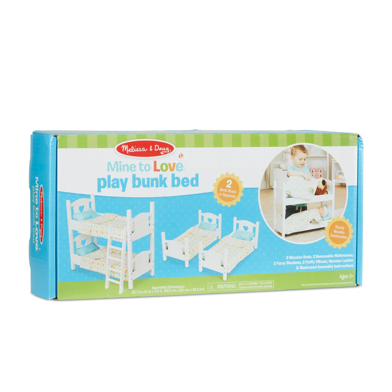 Melissa & Doug Mine to Love Play Bunk Bed poppenbed hout
