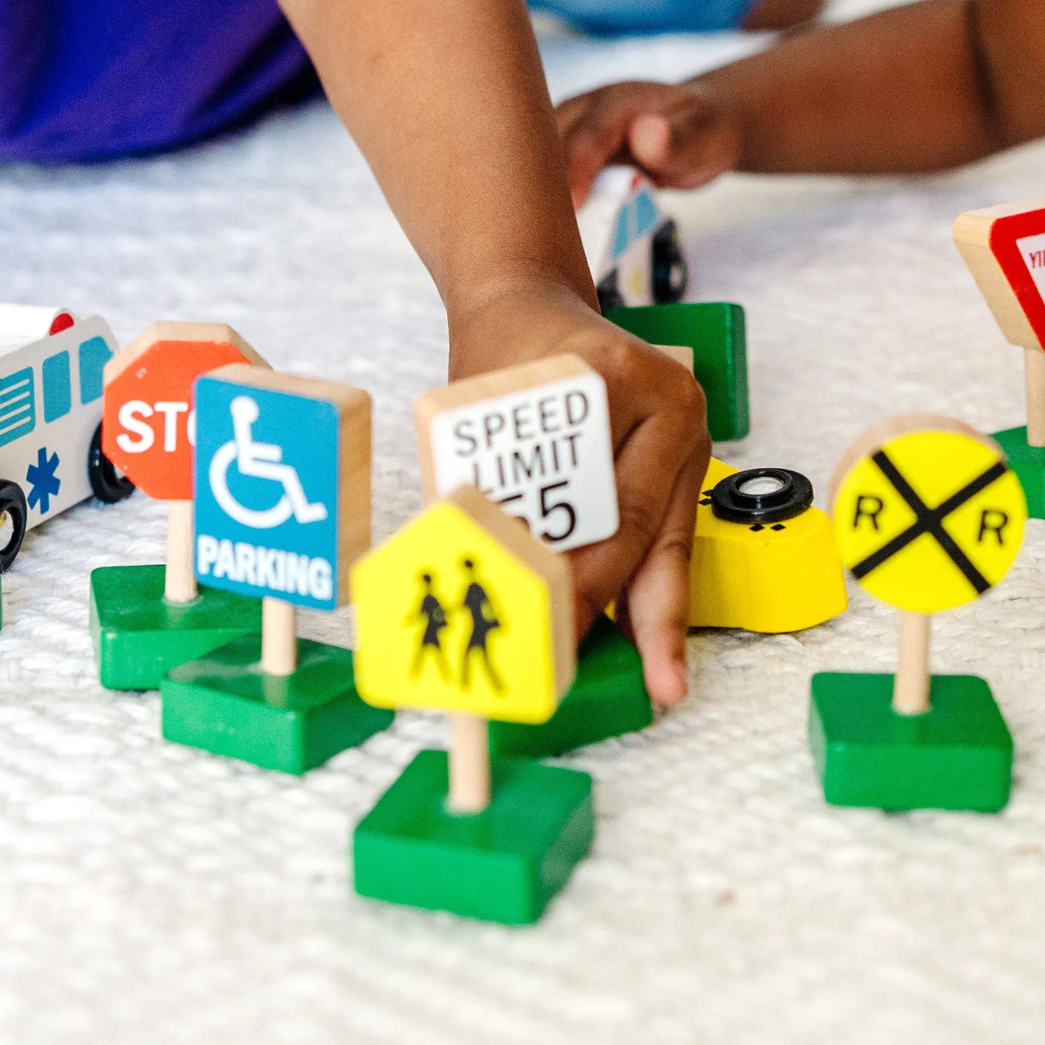 Melissa & Doug Houten Voertuigen en Verkeersborden 15-delig