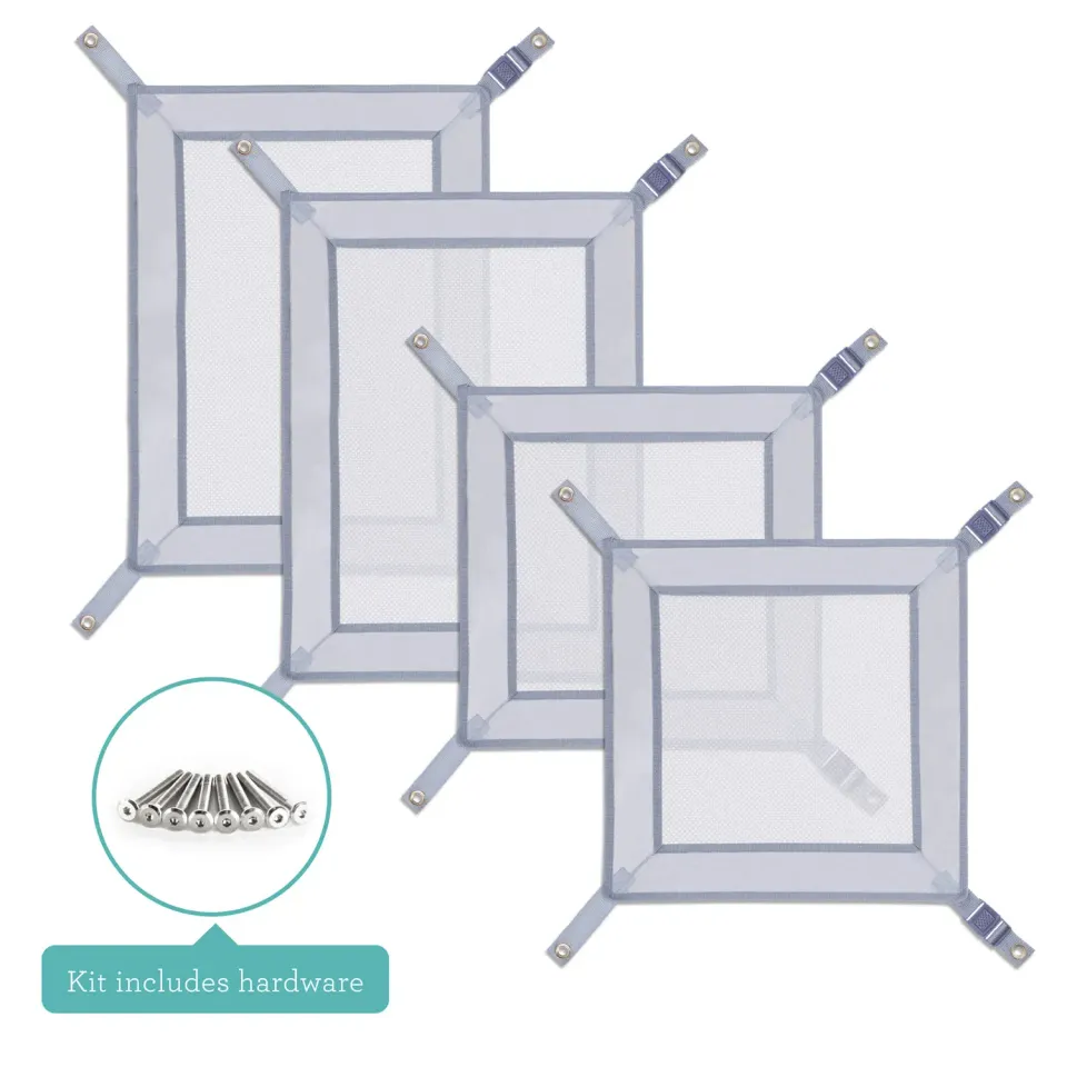 Guidecraft Kitchen Helper Keeper leertoren net grijs 4 stuks