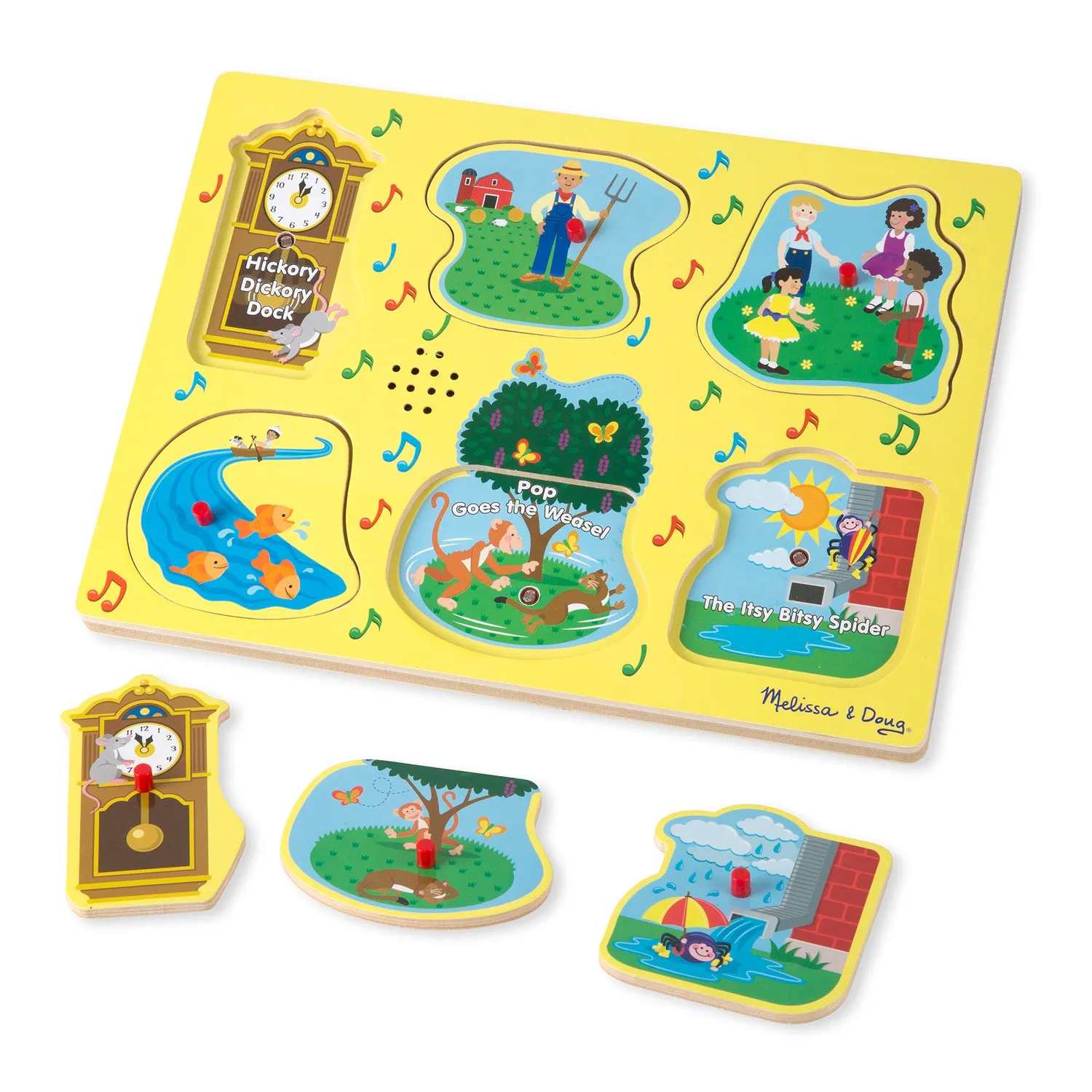 Melissa & Doug Nursery Rhymes 1 geluidspuzzel 6 stukjes hout
