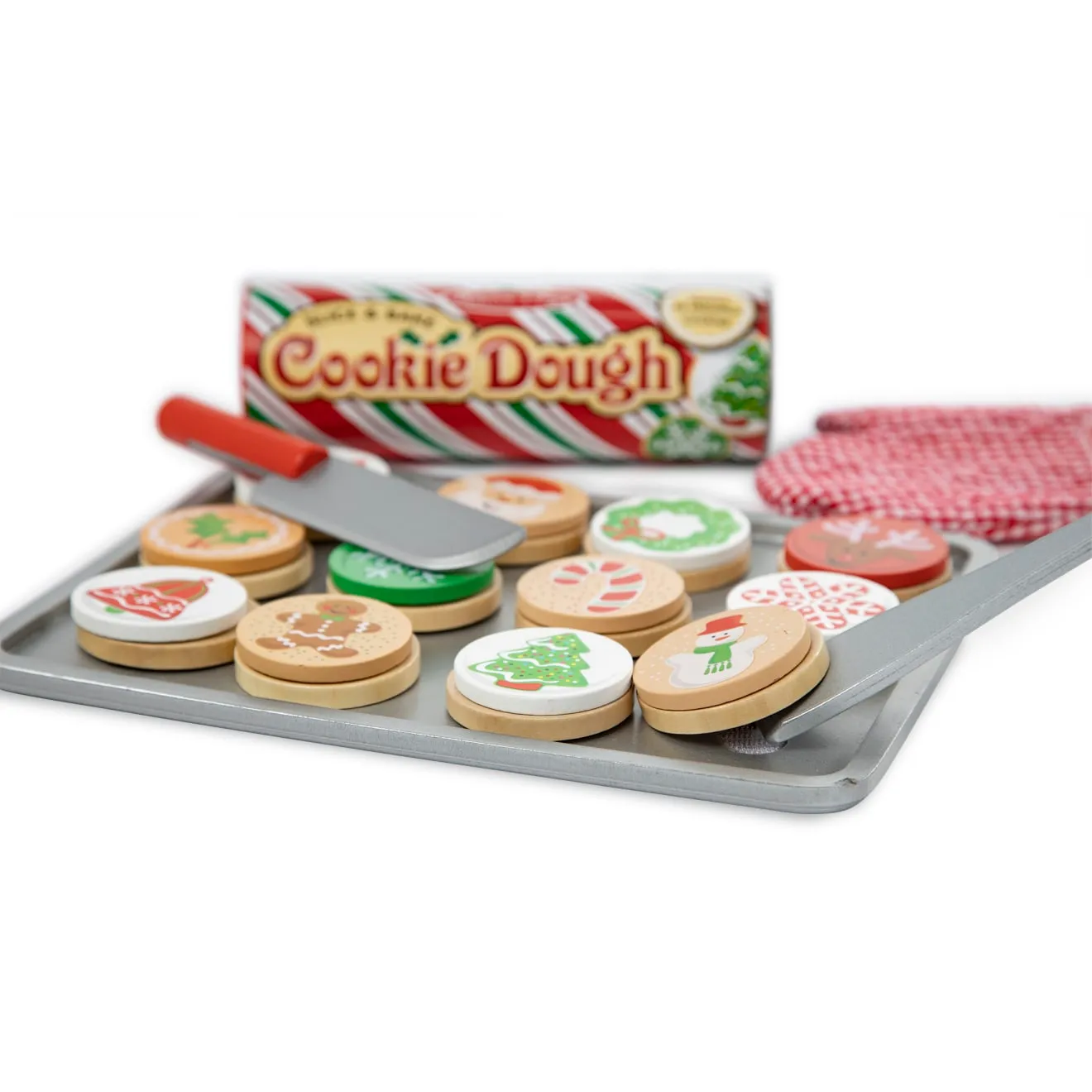 Melissa & Doug Slice & Bake koekjes speelset kerst 12 stuks