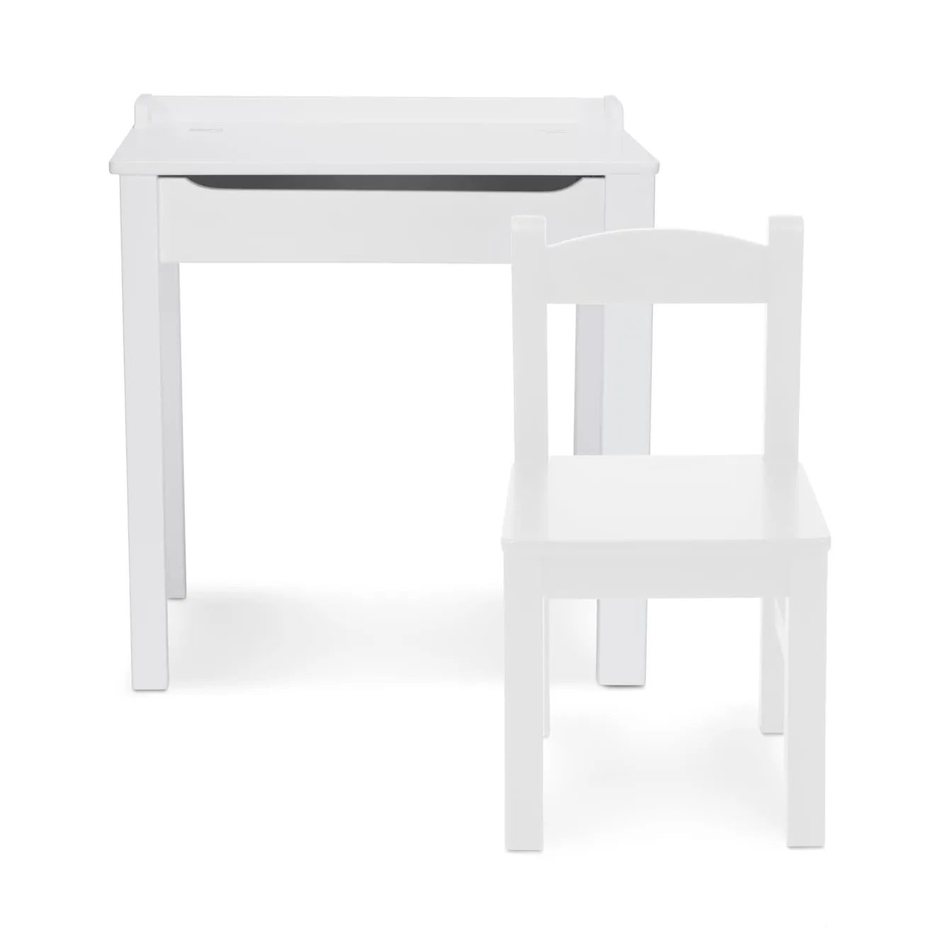 Melissa & Doug kinderbureau met stoel wit hout opbergbak