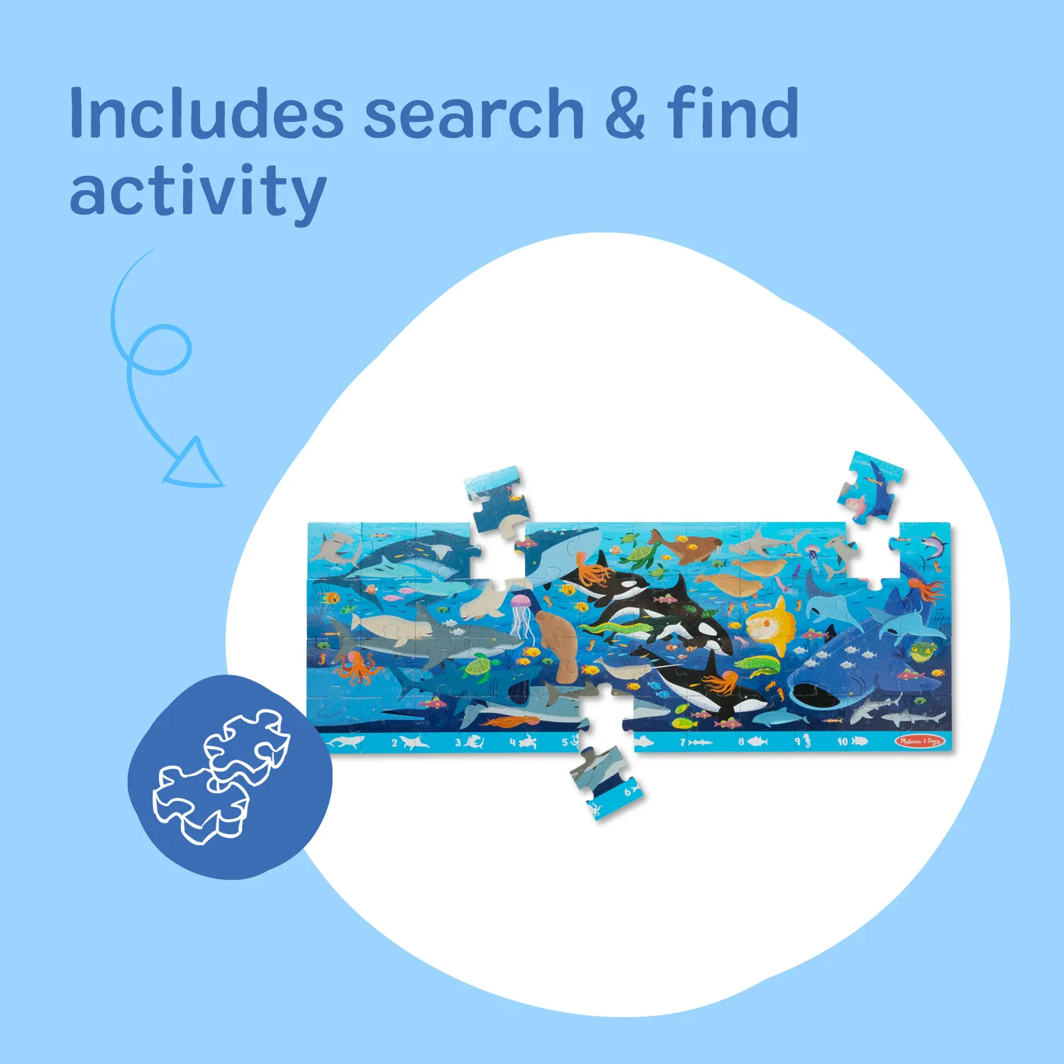 Melissa & Doug Beneath the Waves vloerpuzzel 48 stukjes oceaan
