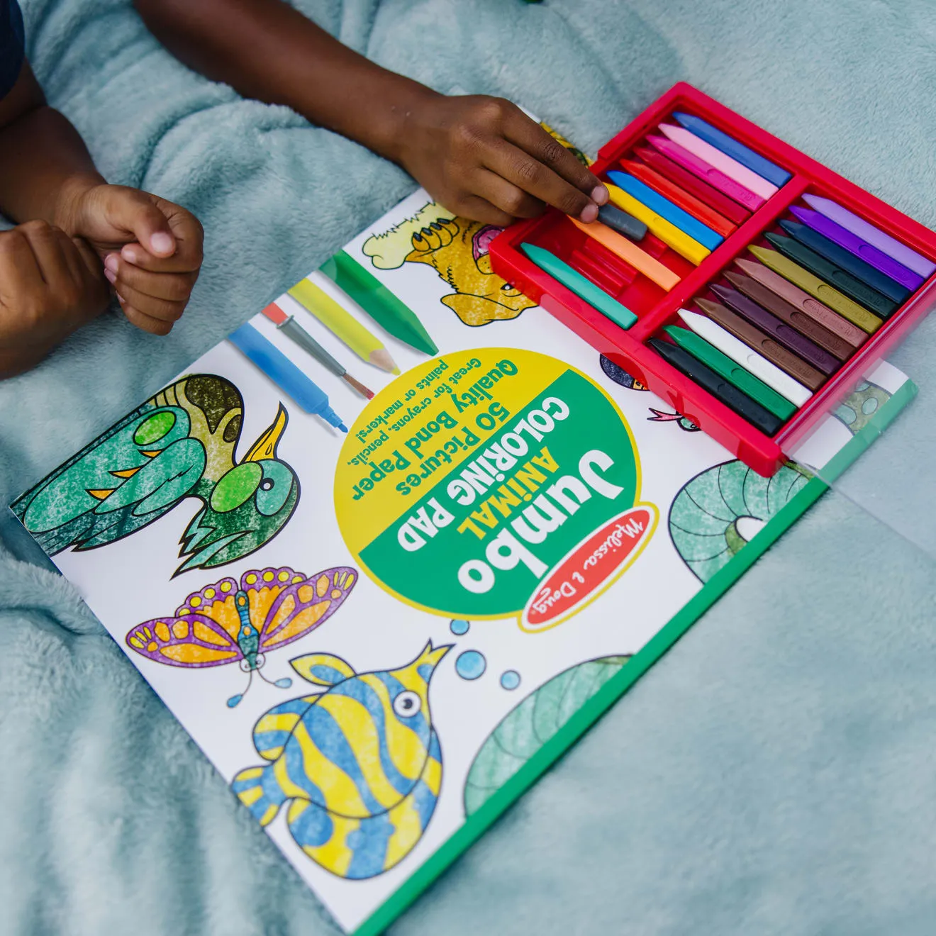 Melissa & Doug Jumbo Dieren kleurblok 50 pagina's extra groot