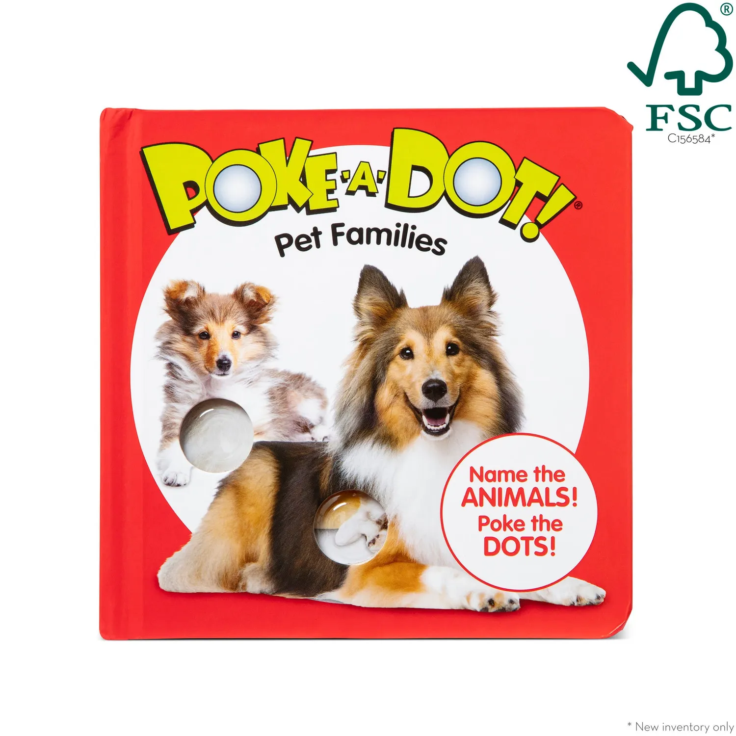 Melissa & Doug Poke-a-Dot Pet Families kartonboek popgeluid