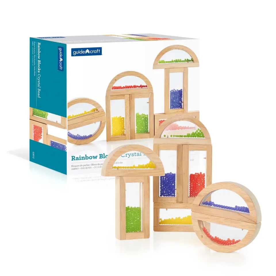 Guidecraft Rainbow Blocks Crystal Bead blokken 8 stuks