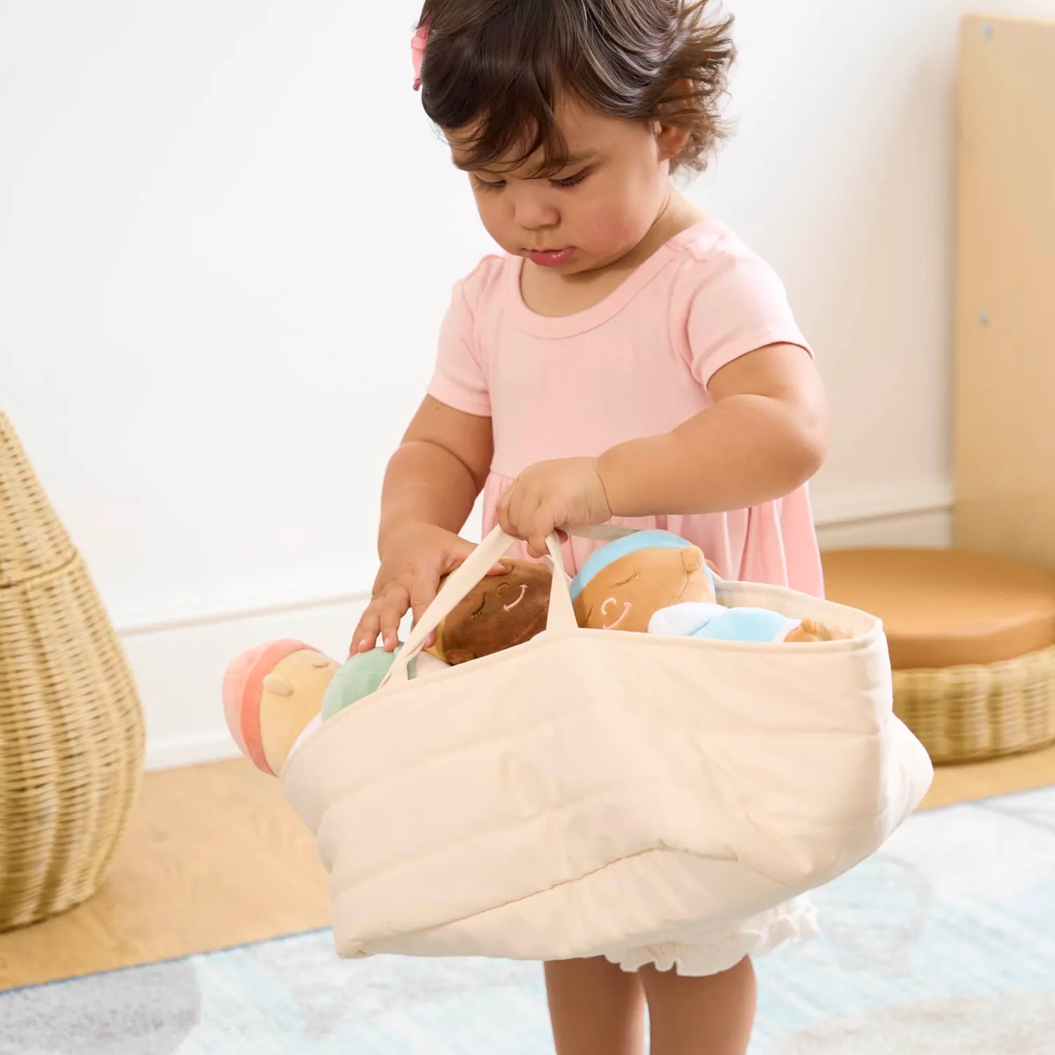 Guidecraft Cuddle Dolls knuffelpoppen set van 4