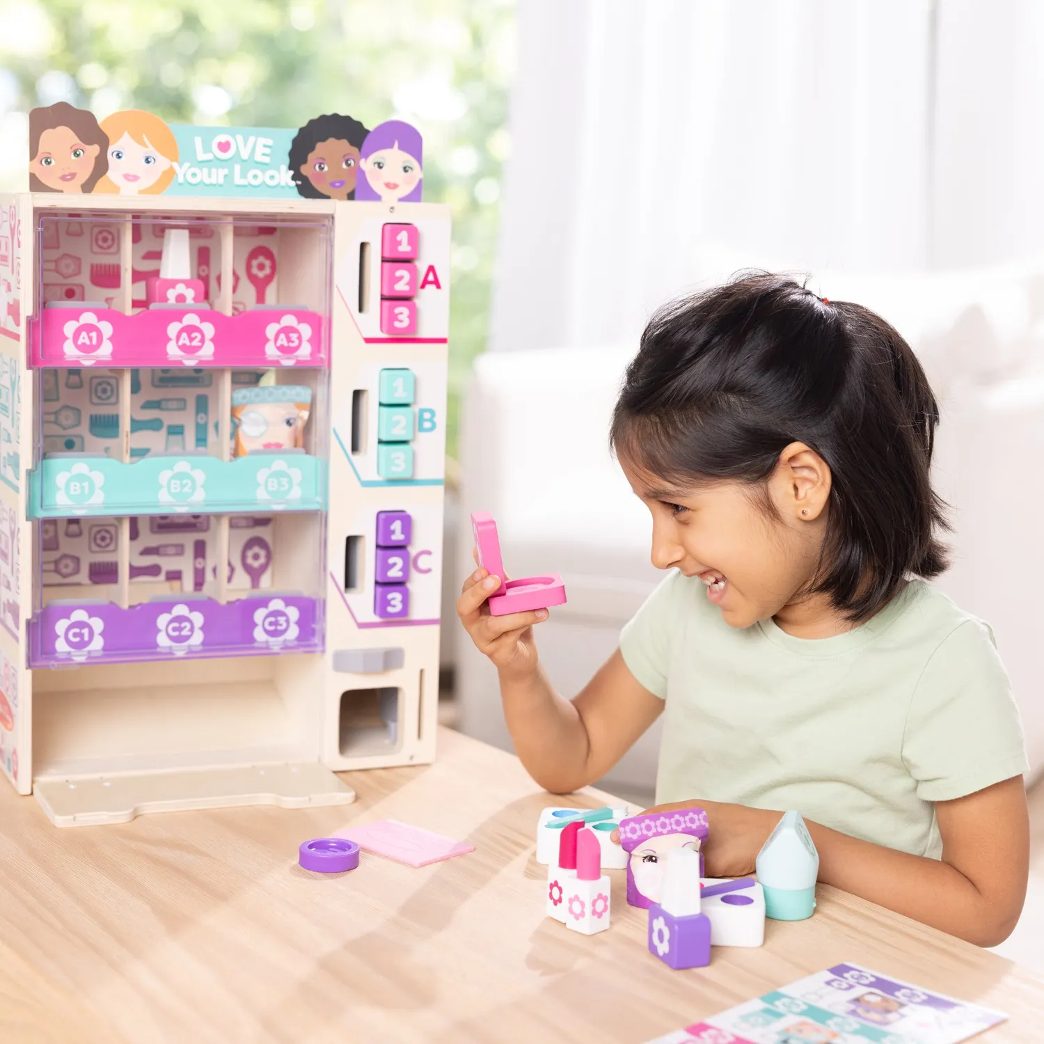 Melissa & Doug Sort Stock Select Beauty Kiosk automaat 9-delig