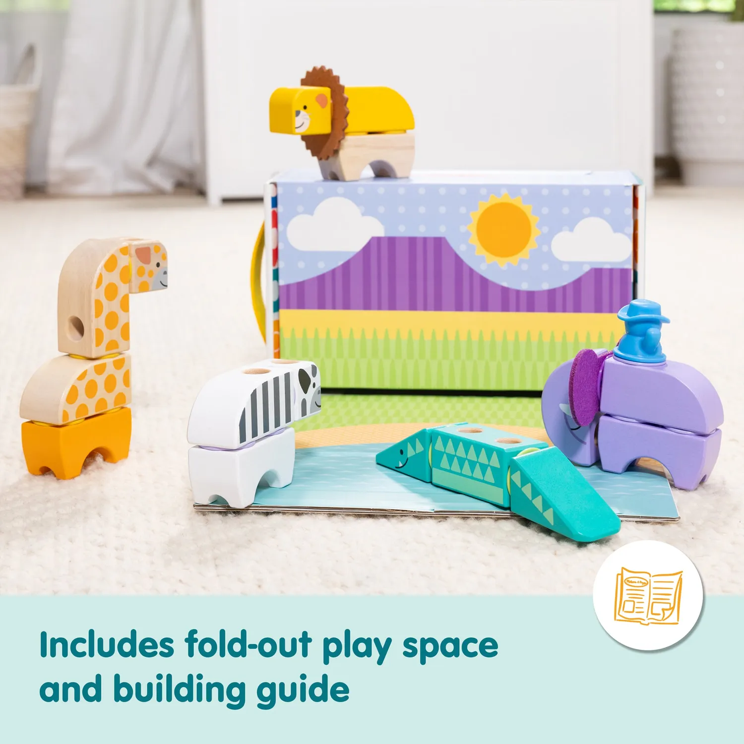 Melissa & Doug Blockables Safari bouwblokken hout