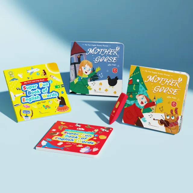 KOKODI Interactive Learning Books voorleespen oranje 4 boeken geluid