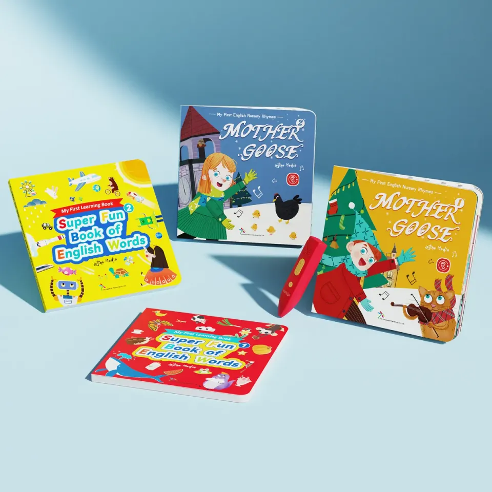 KOKODI Interactive Learning Books voorleespen oranje 4 boeken geluid