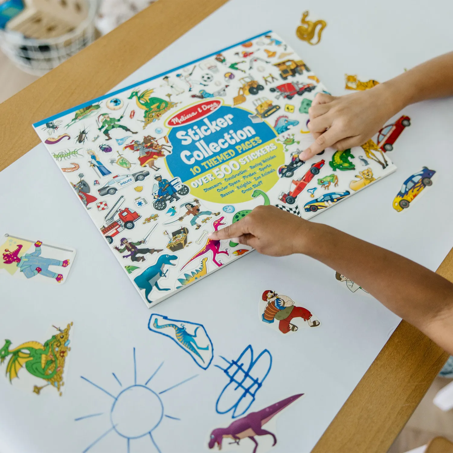 Melissa & Doug Sticker Collection stickerboek 500+ dino voertuigen