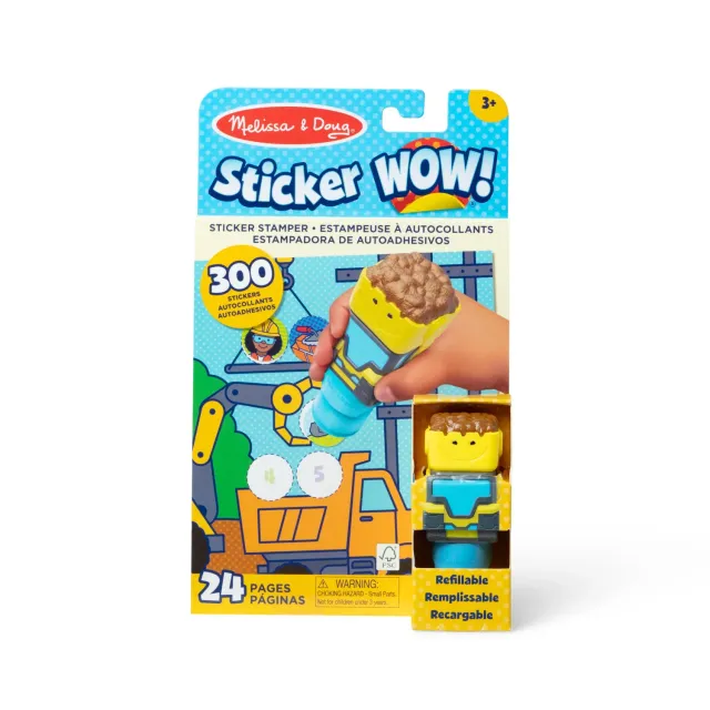 Melissa & Doug Sticker WOW! Bulldozer stickerboek bouwplaats