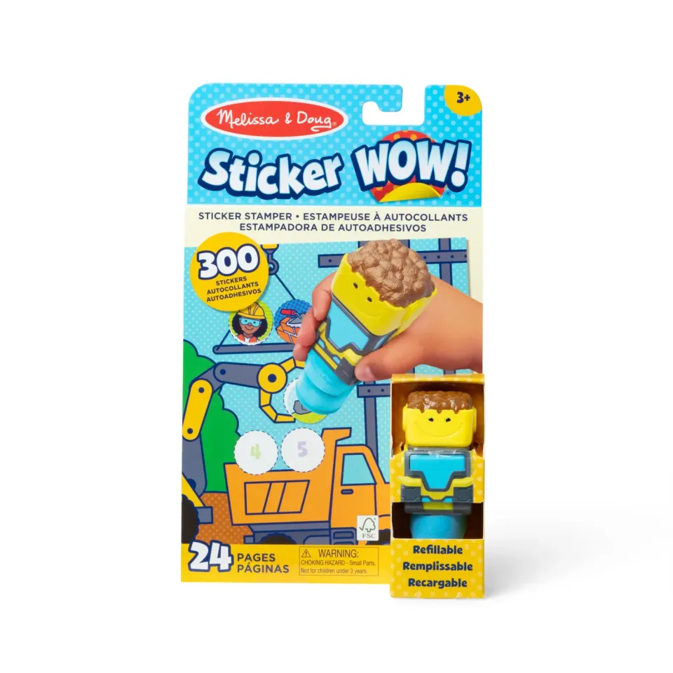 Melissa & Doug Sticker WOW! Bulldozer stickerboek bouwplaats