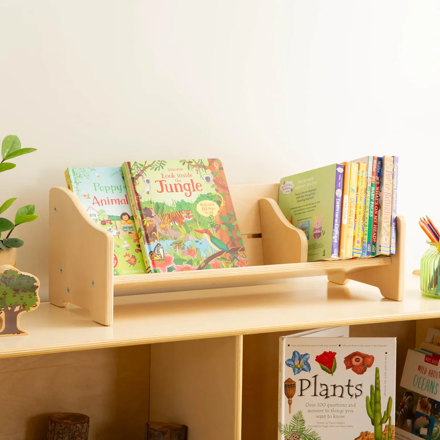 Guidecraft Tabletop Book Browser boekenrek berkenhout tafel