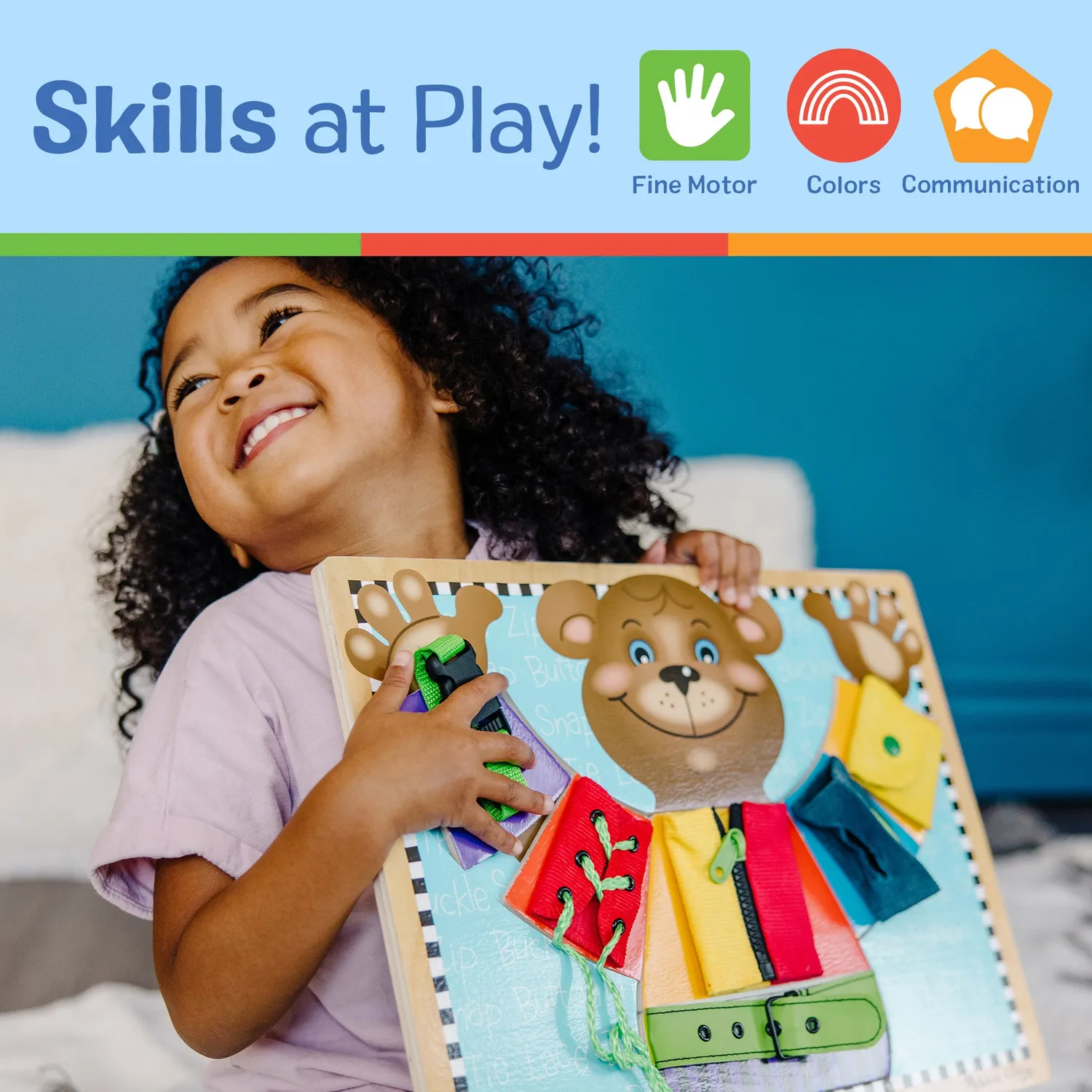 Melissa & Doug Basic Skills puzzelbord hout beer