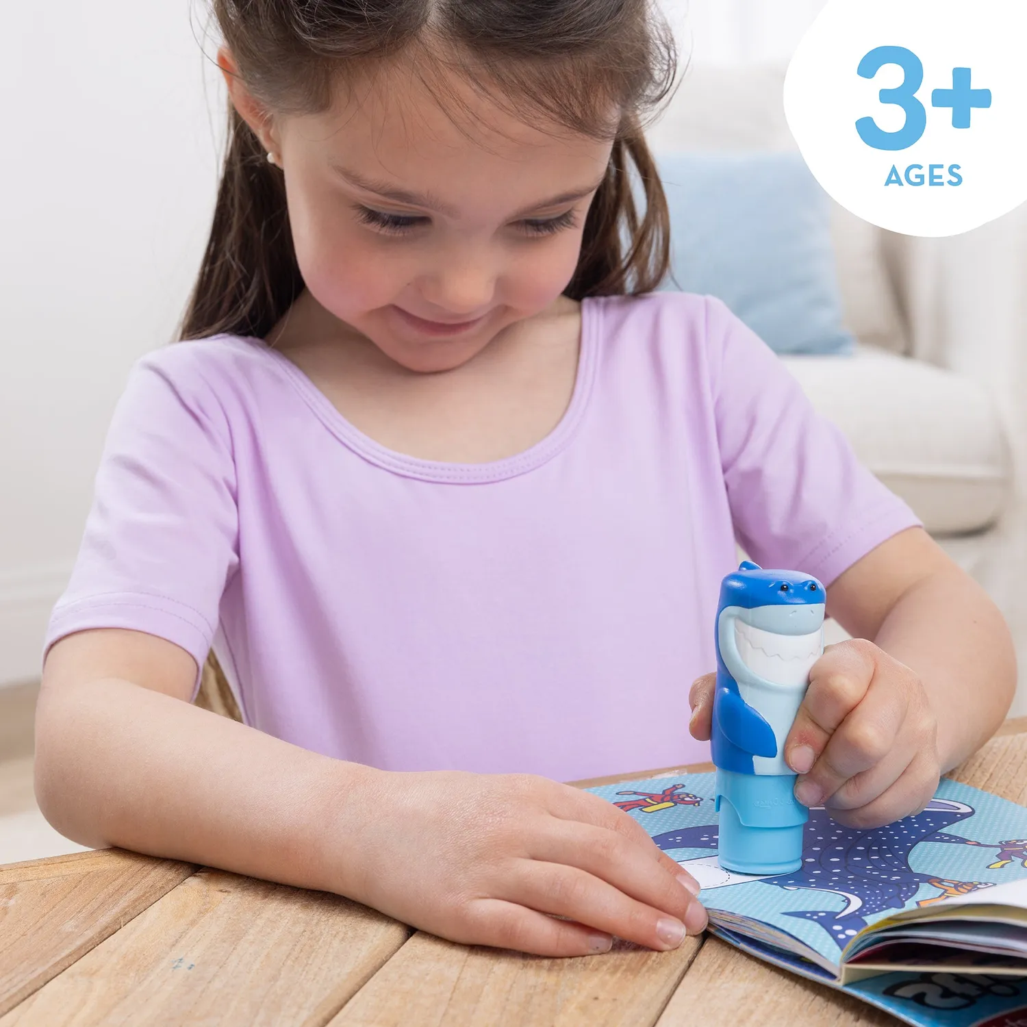 Melissa & Doug Sticker WOW Shark stickerboek met stamper