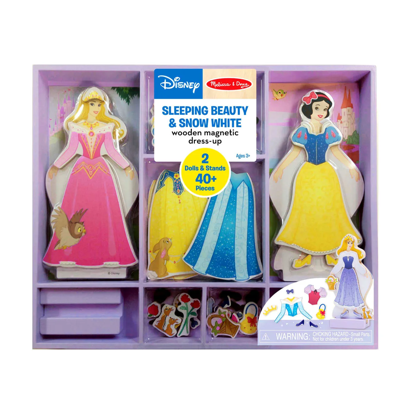 Melissa & Doug Sleeping Beauty Snow White magnetische aankleedpoppen