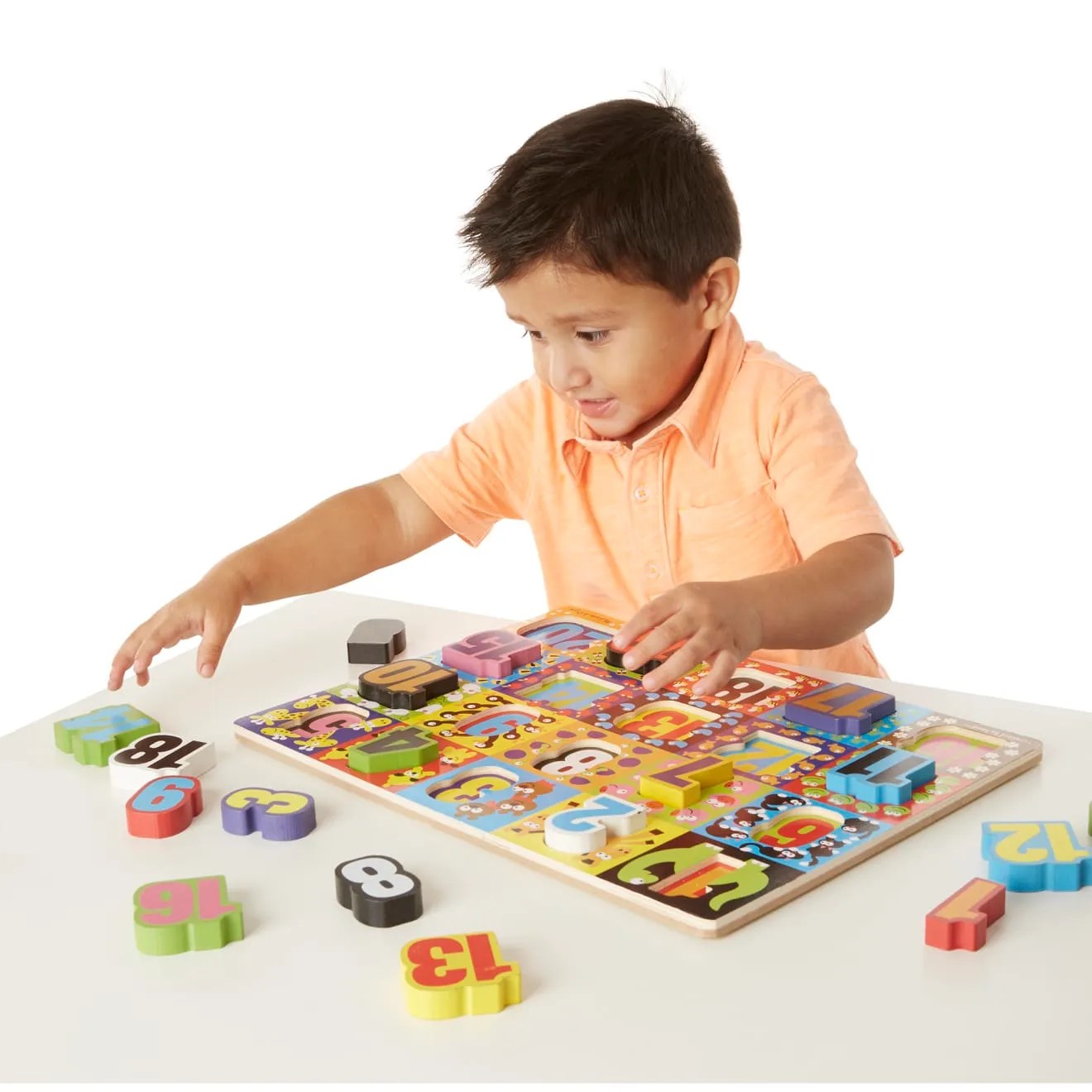 Melissa & Doug Jumbo Numbers houten puzzel 1-20 20 stukjes