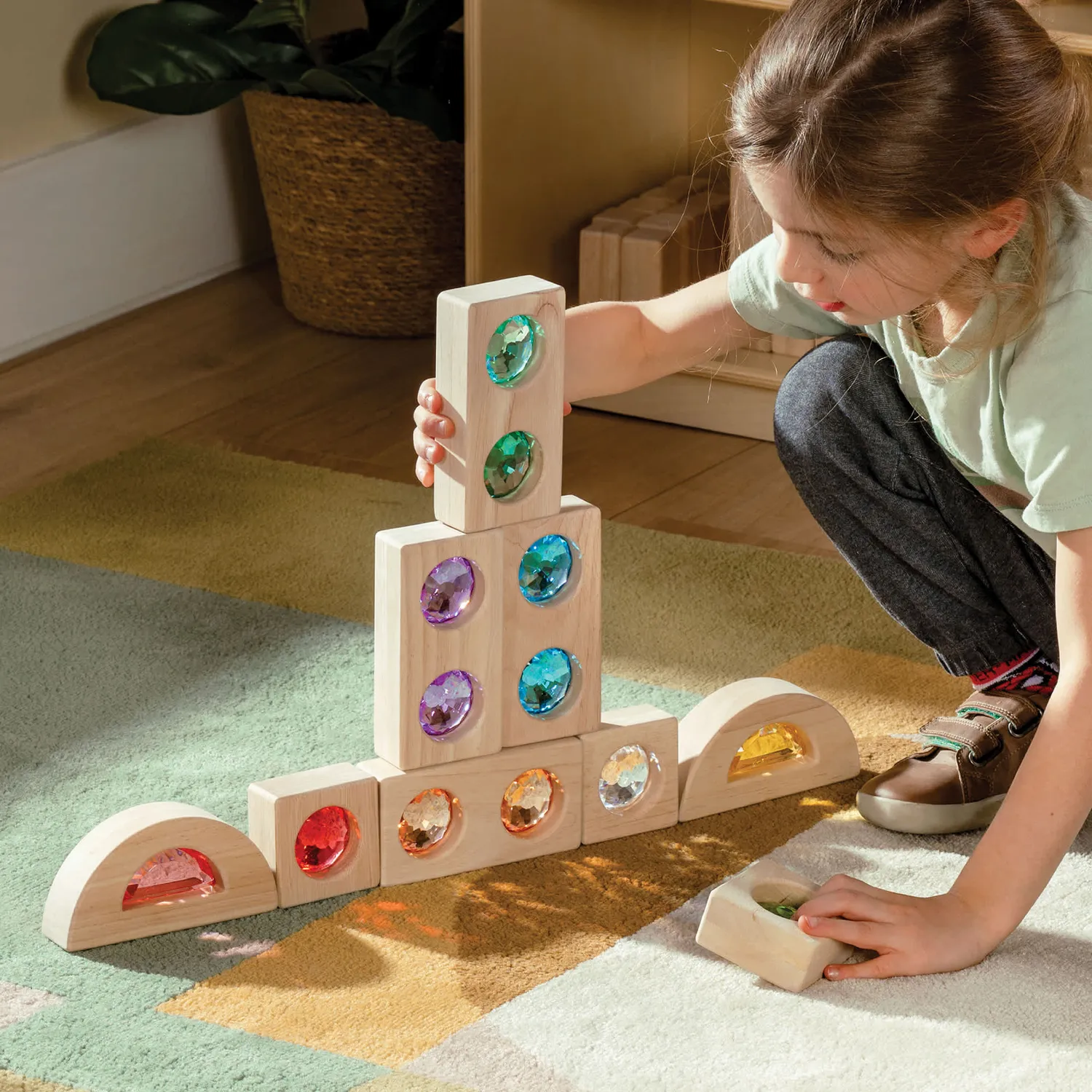 Guidecraft Gemstone blokken 10 stuks licht