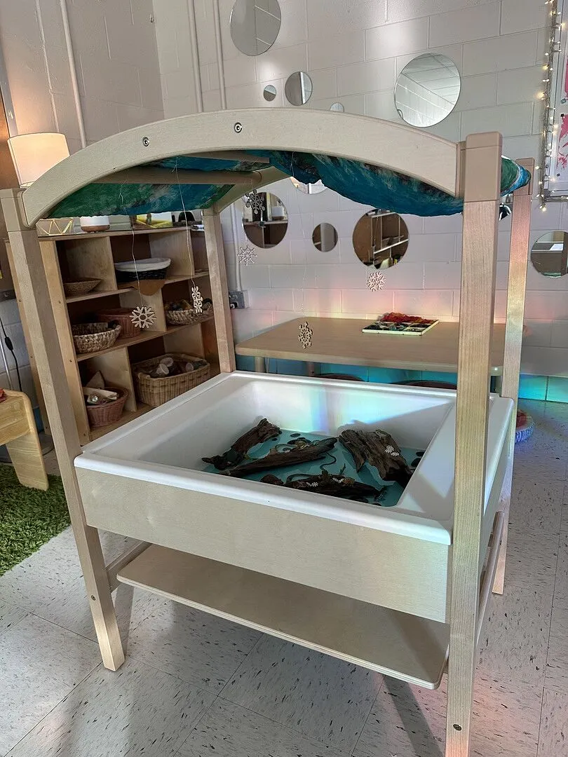 Guidecraft Sensory System zand- en watertafel met baldakijn