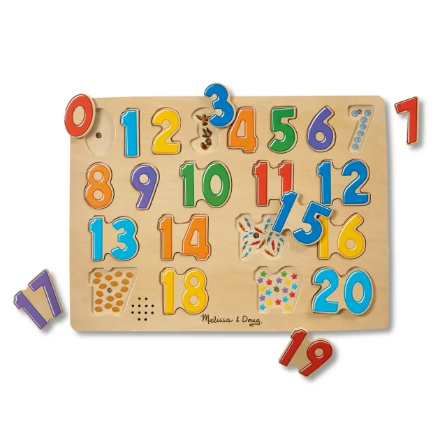 Melissa & Doug Numbers geluidspuzzel 21 stukjes hout