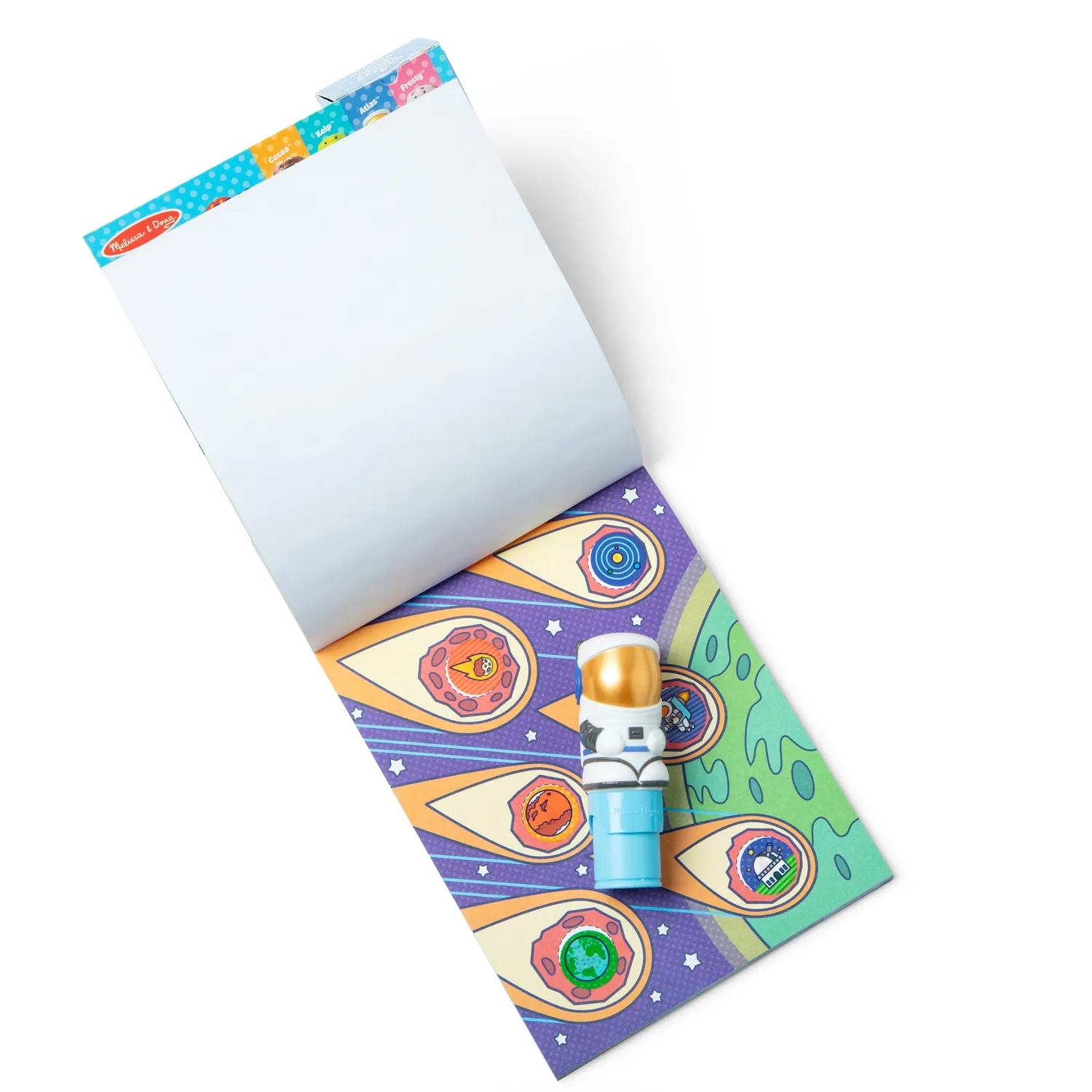 Melissa & Doug Sticker WOW! Astronaut stickerboek met stempel