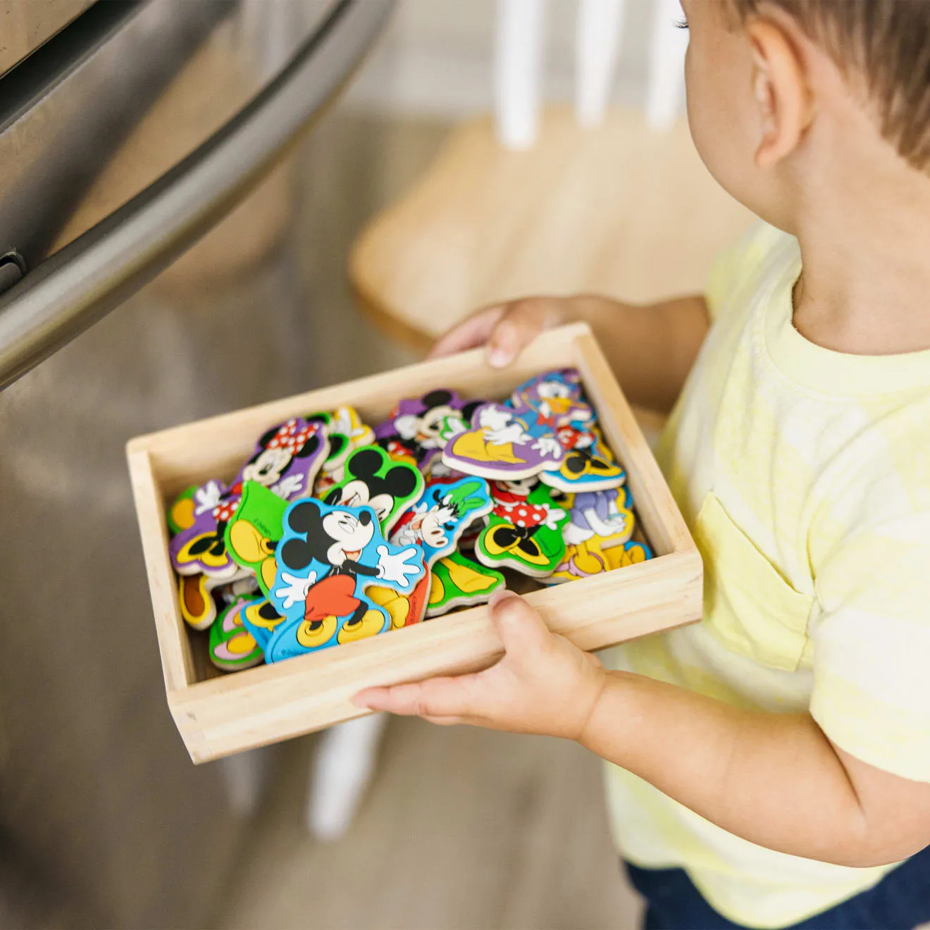 Melissa & Doug Mickey Mouse houten magneten 20 stuks magneetspel