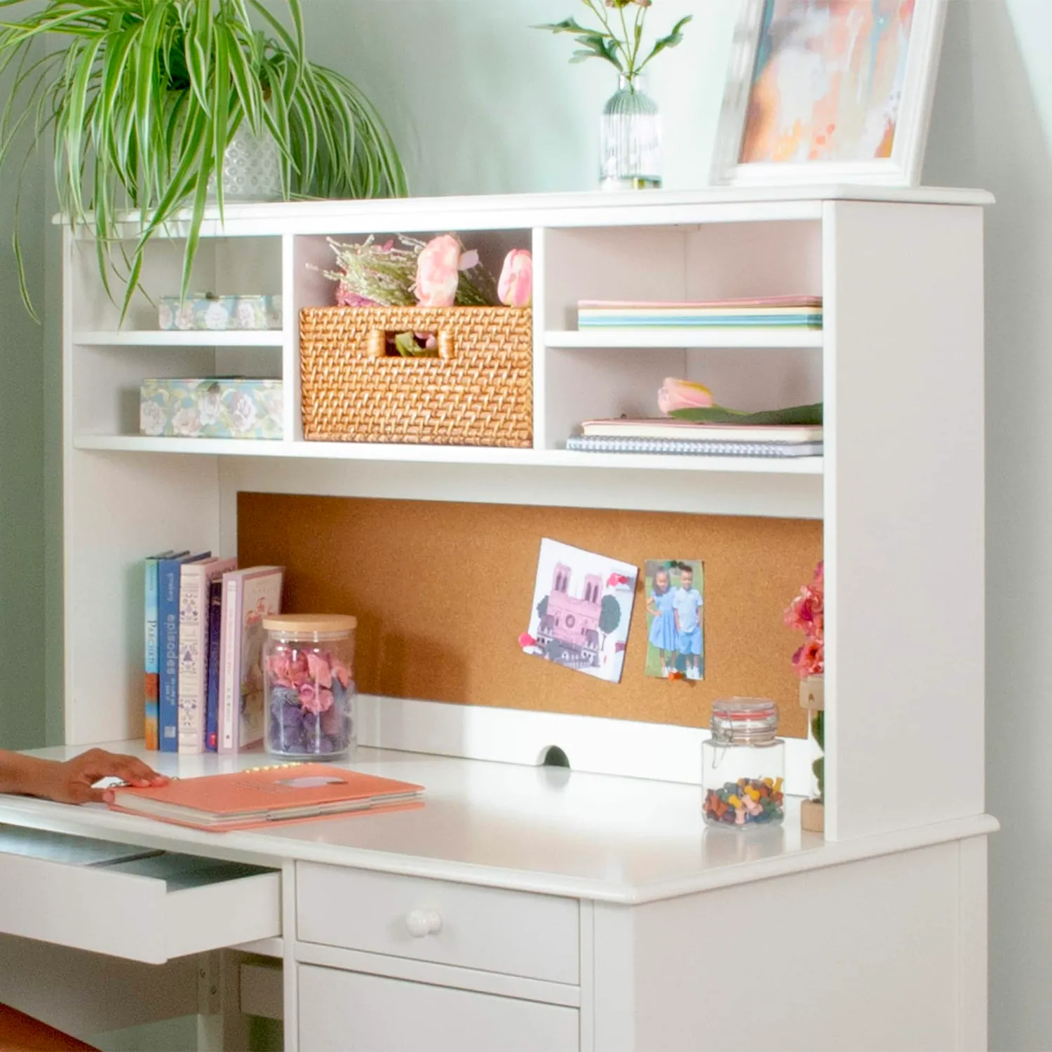 Guidecraft Madison Hutch bureau opzetkast hout