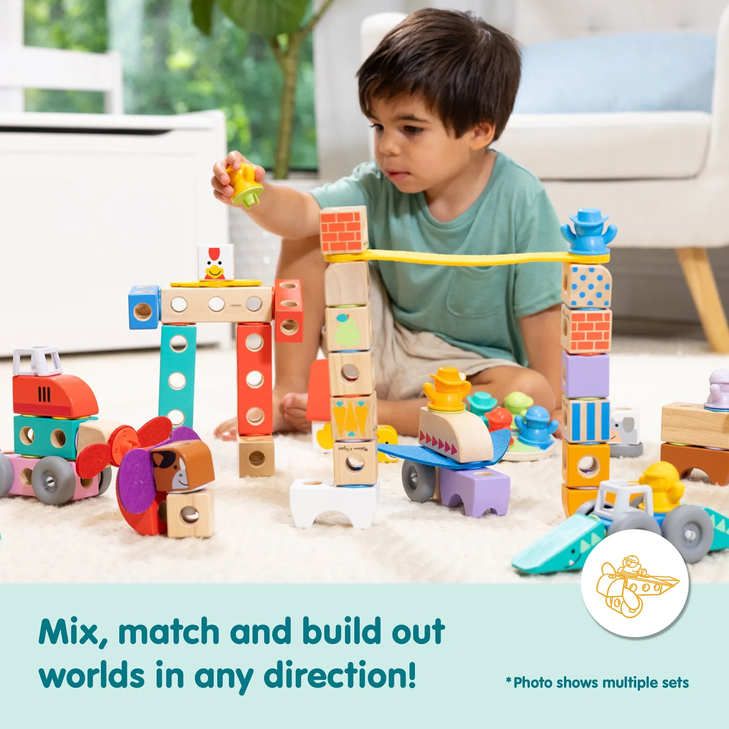 Melissa & Doug Blockables All Around Town bouwset 127-delig