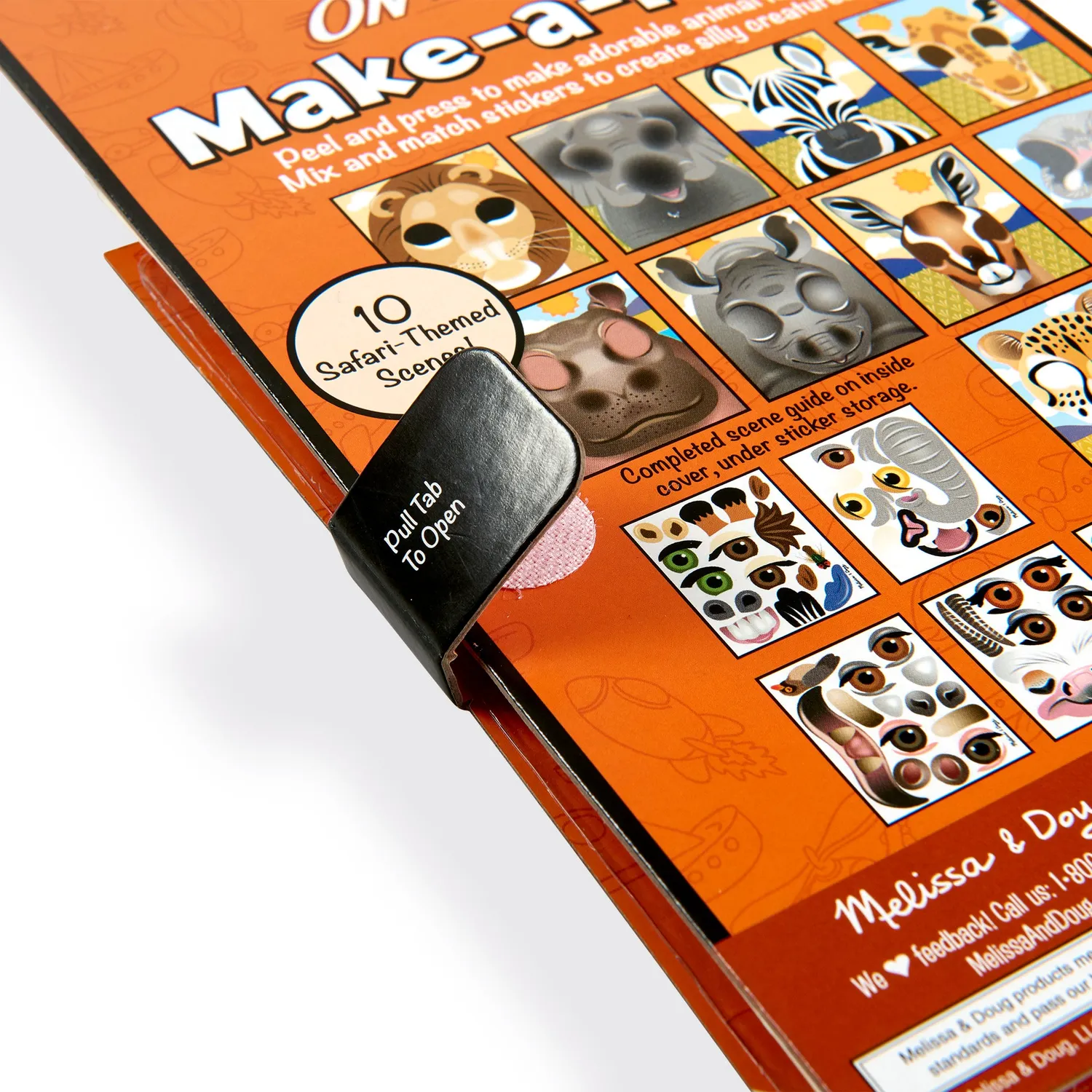 Melissa & Doug Make-a-Face Safari stickerboek dieren